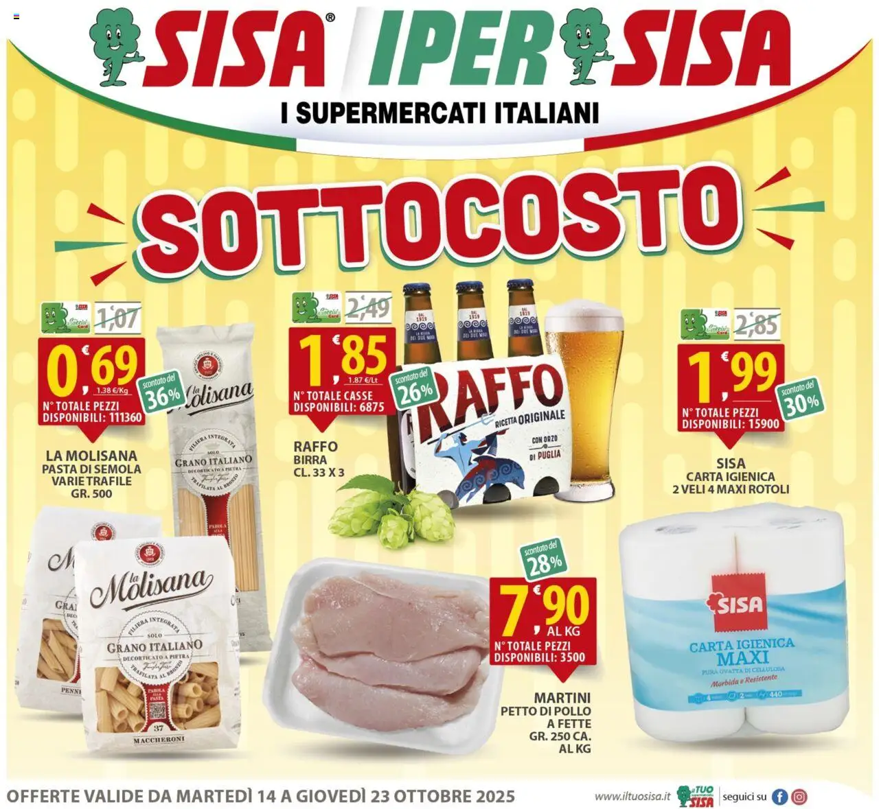 Volantino SISA	 - pagina 1 - valido dal 14/10/2025