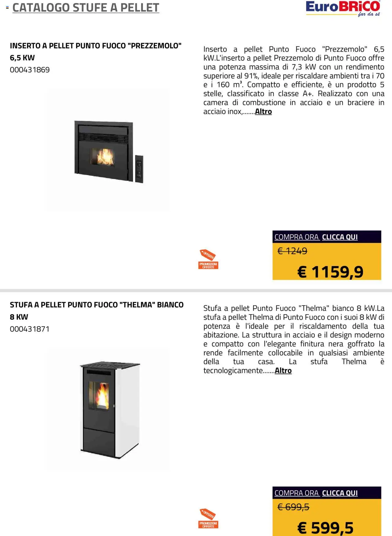 Eurobrico Stufe a Pellet catalogo - pagina 42 - valido dal 23/07/2025