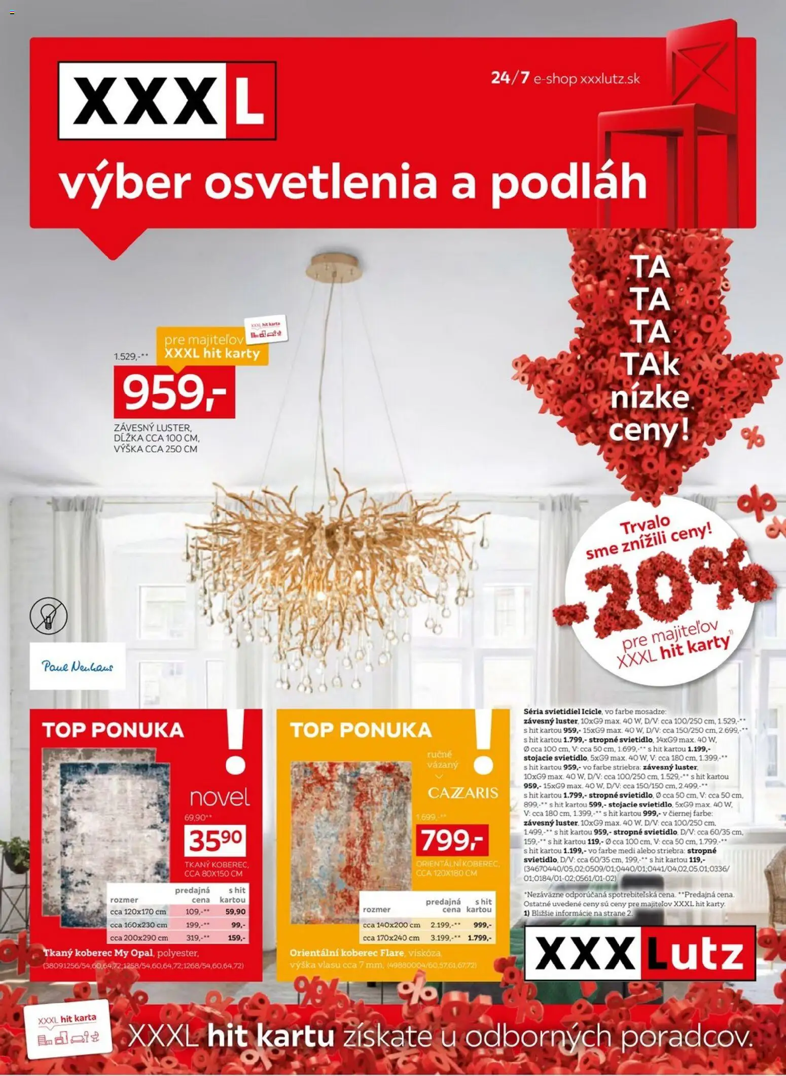 XXXLutz výber osvetlenia a podláh - strana 1- platný od 27.10.2025