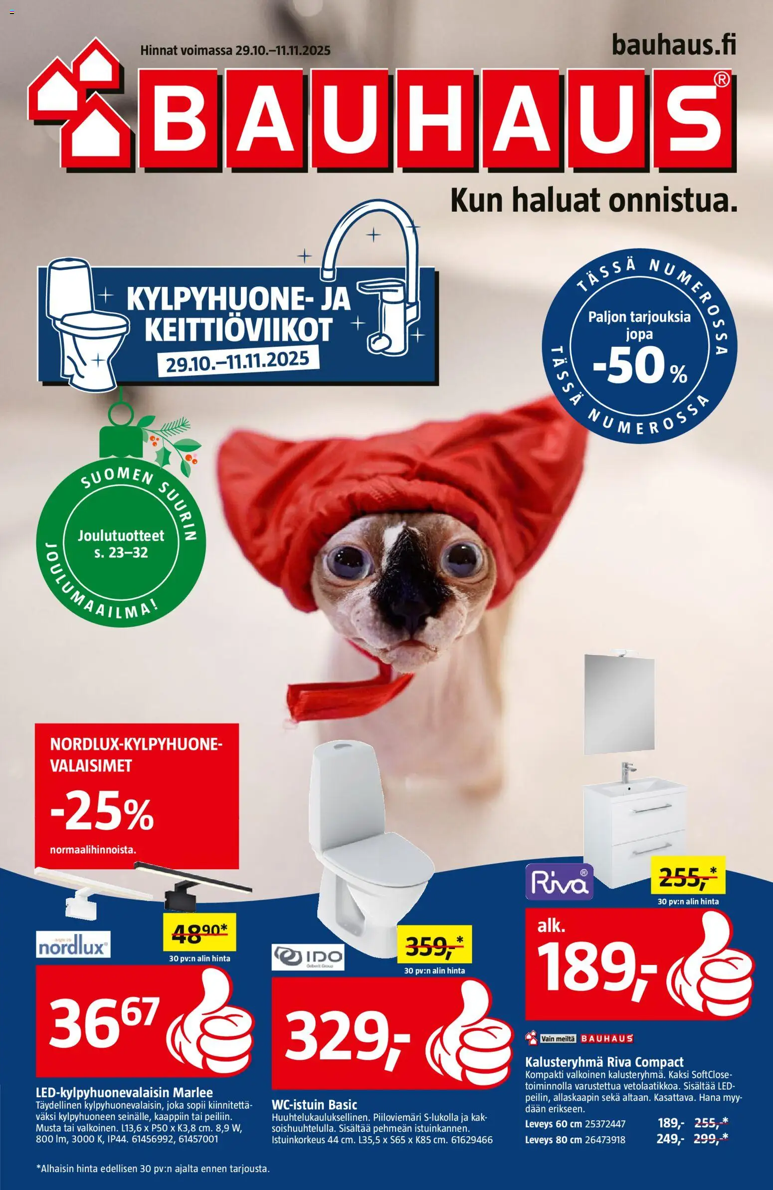 Bauhaus tarjoukset - sivu 1- voimassa alkaen 29/10/2025