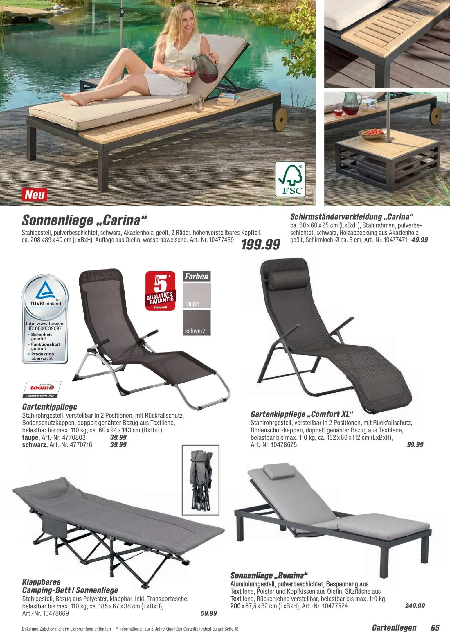 Toom Baumarkt  Gartenmöbel & Solar-Leuchten 2026 - Seite 65 - gültig ab 01.01.2026