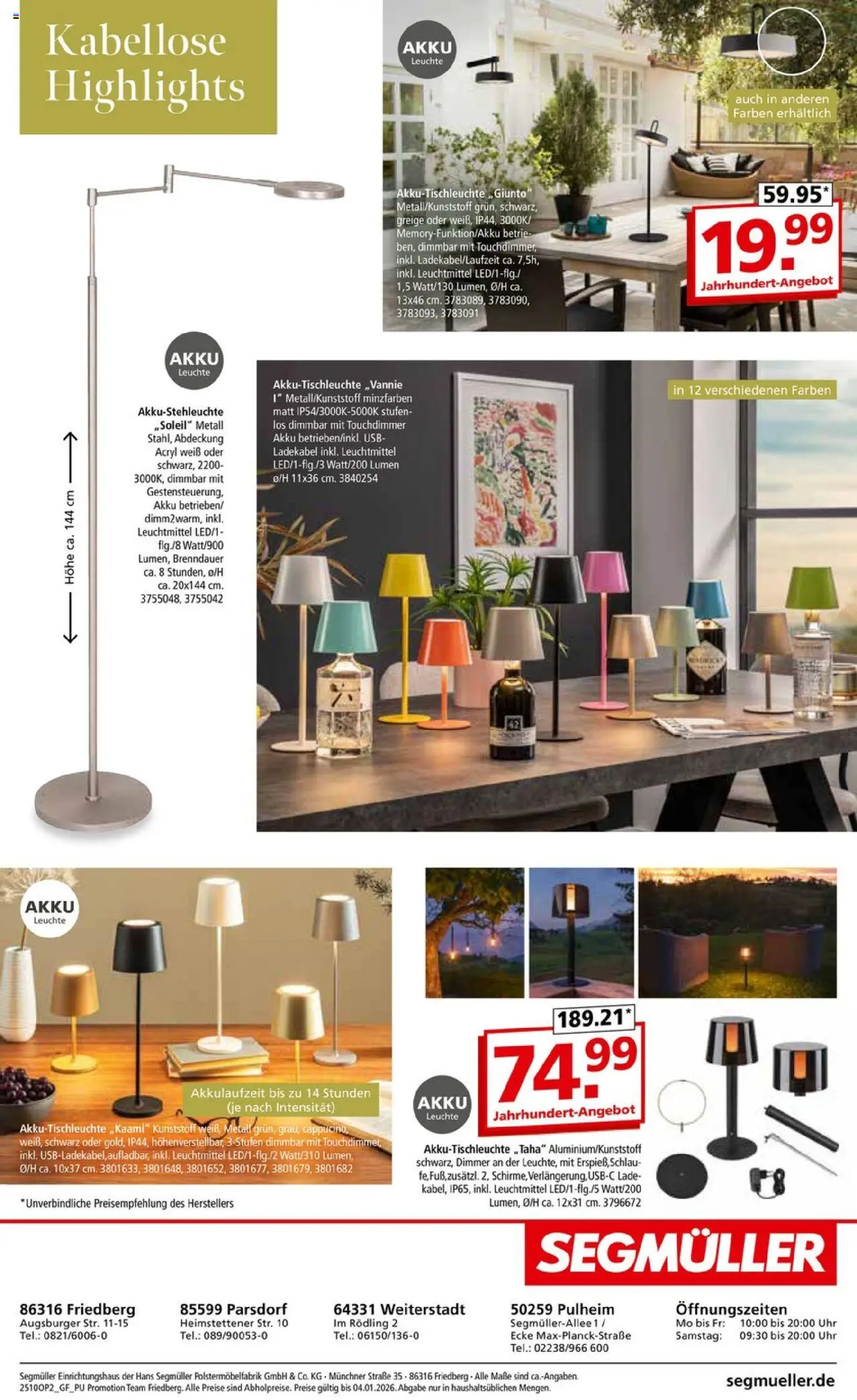 Segmüller Leuchten Spezial - Seite 36 - gültig ab 29.09.2025