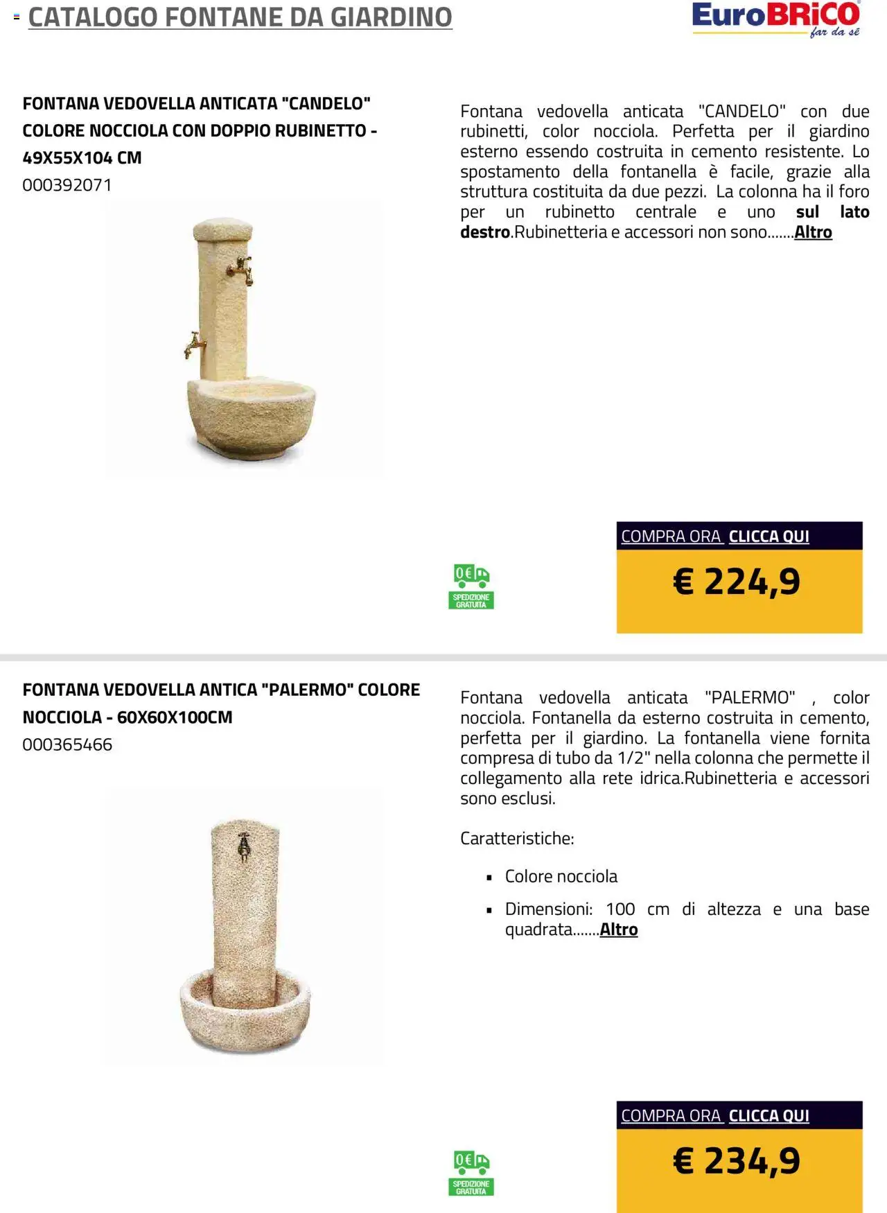 Eurobrico Fontane da Giardino catalogo - pagina 21 - valido dal 23/07/2025