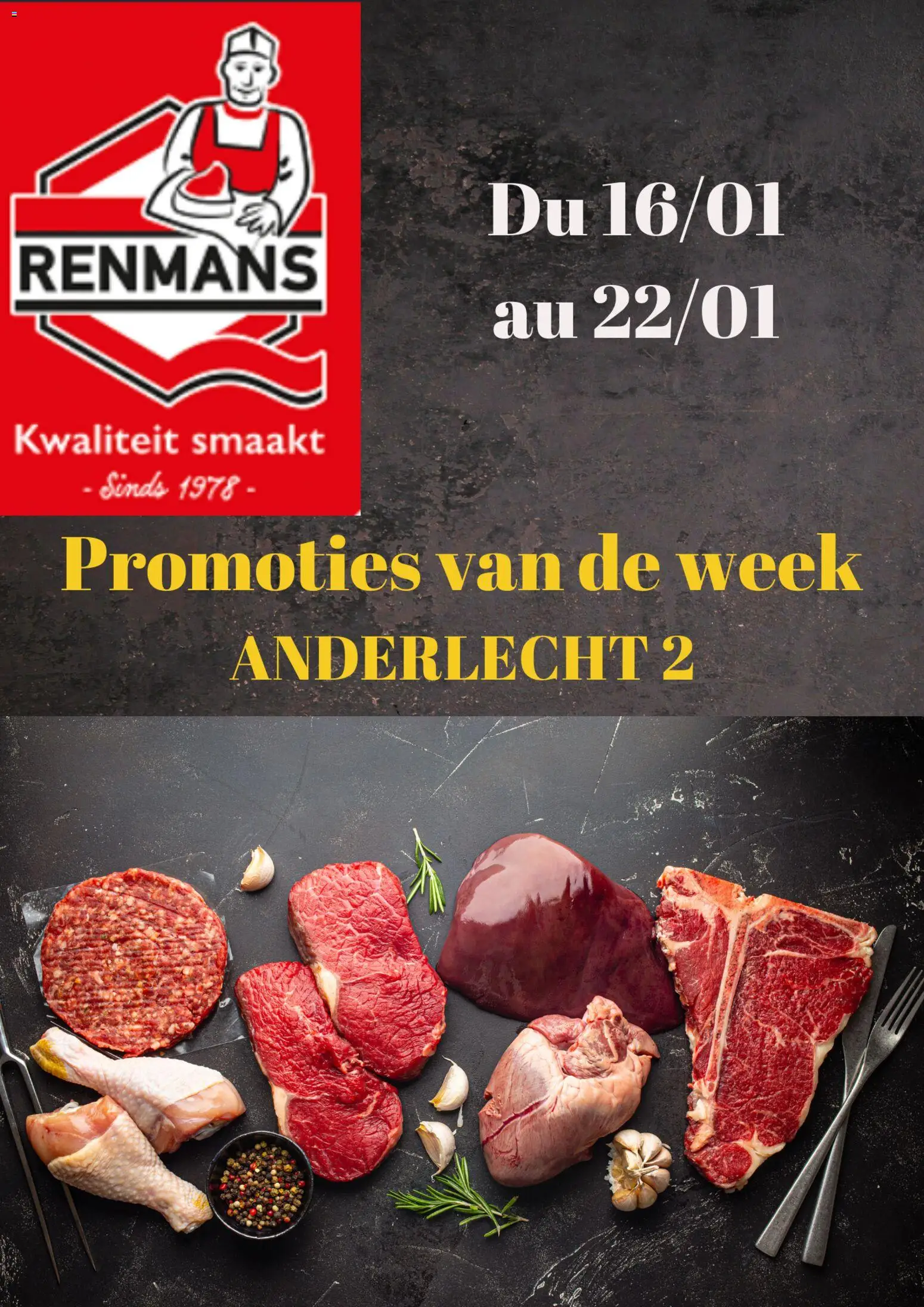 Renmans folder / publicité - pagina 1- geldig vanaf 16/01/2026