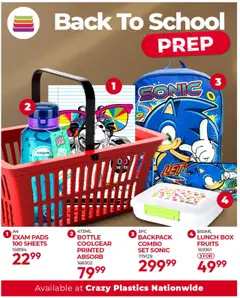 Preview Crazy Plastics Back-to-School Prep valid from 14/07/2025