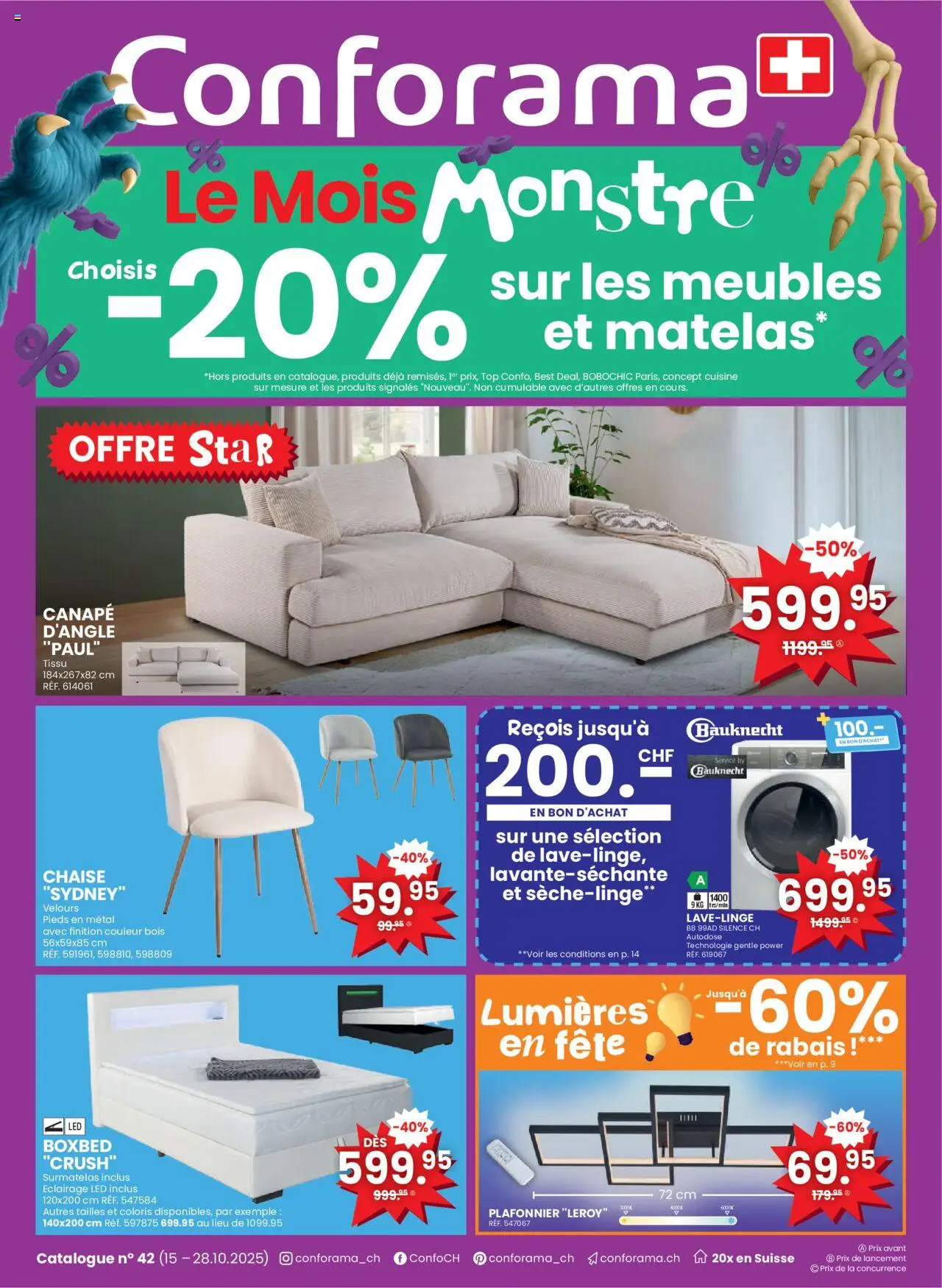 Conforama Aktionen FR - Seite 1- gültig ab 15.10.2025