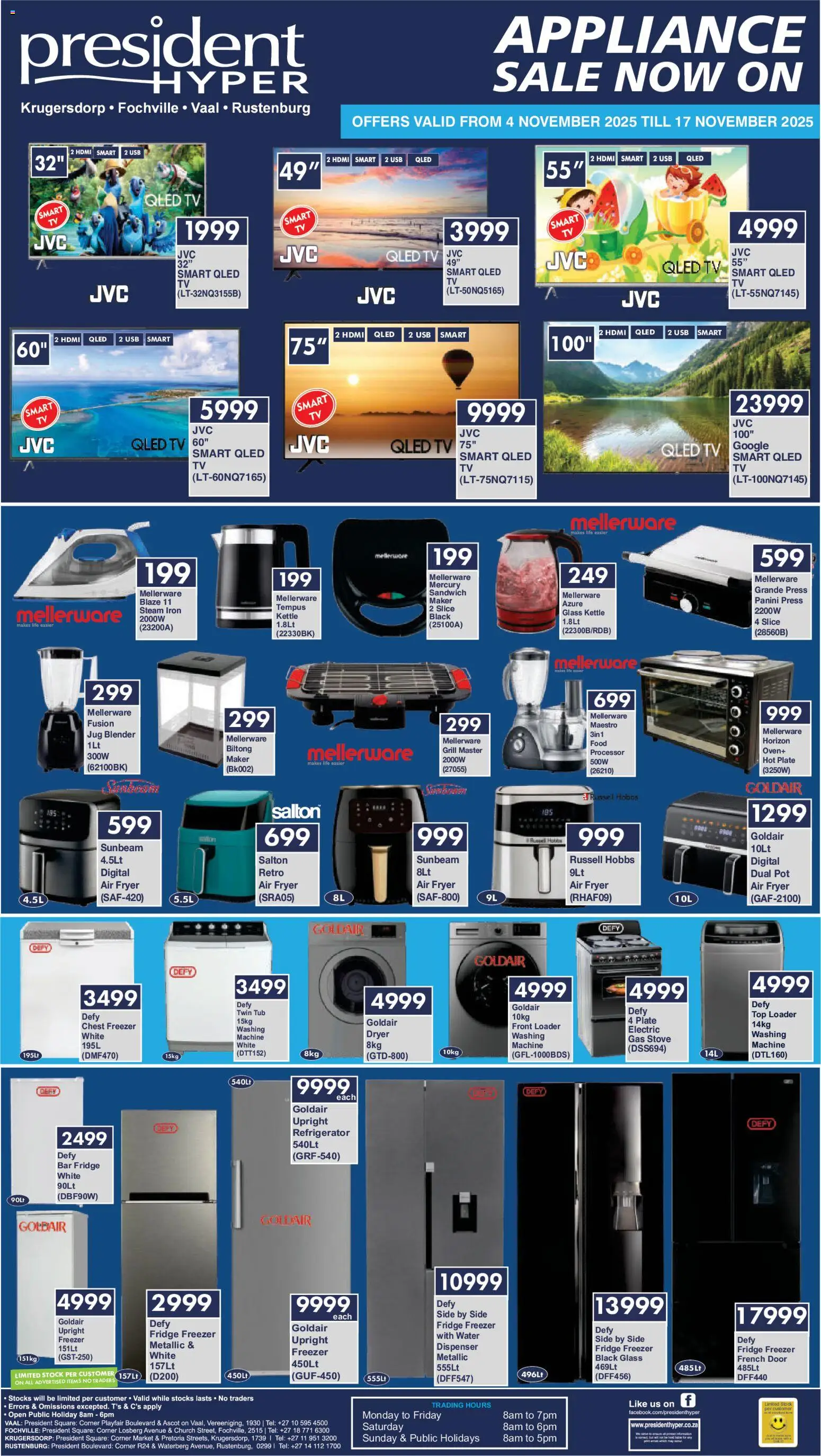 President Hyper - Summer Sale Appliances - page 1- valid from 04/11/2025