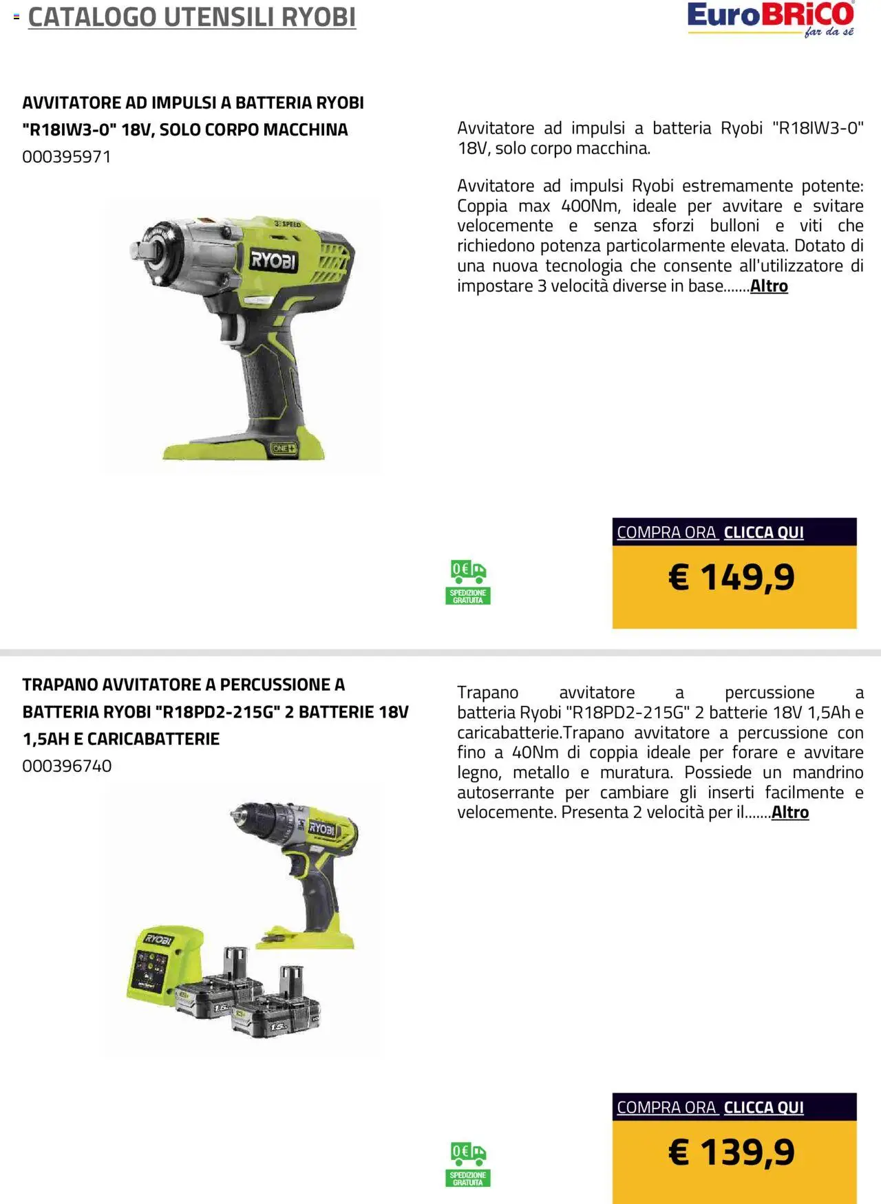 Eurobrico Utensili Ryobi catalogo - pagina 28 - valido dal 23/07/2025