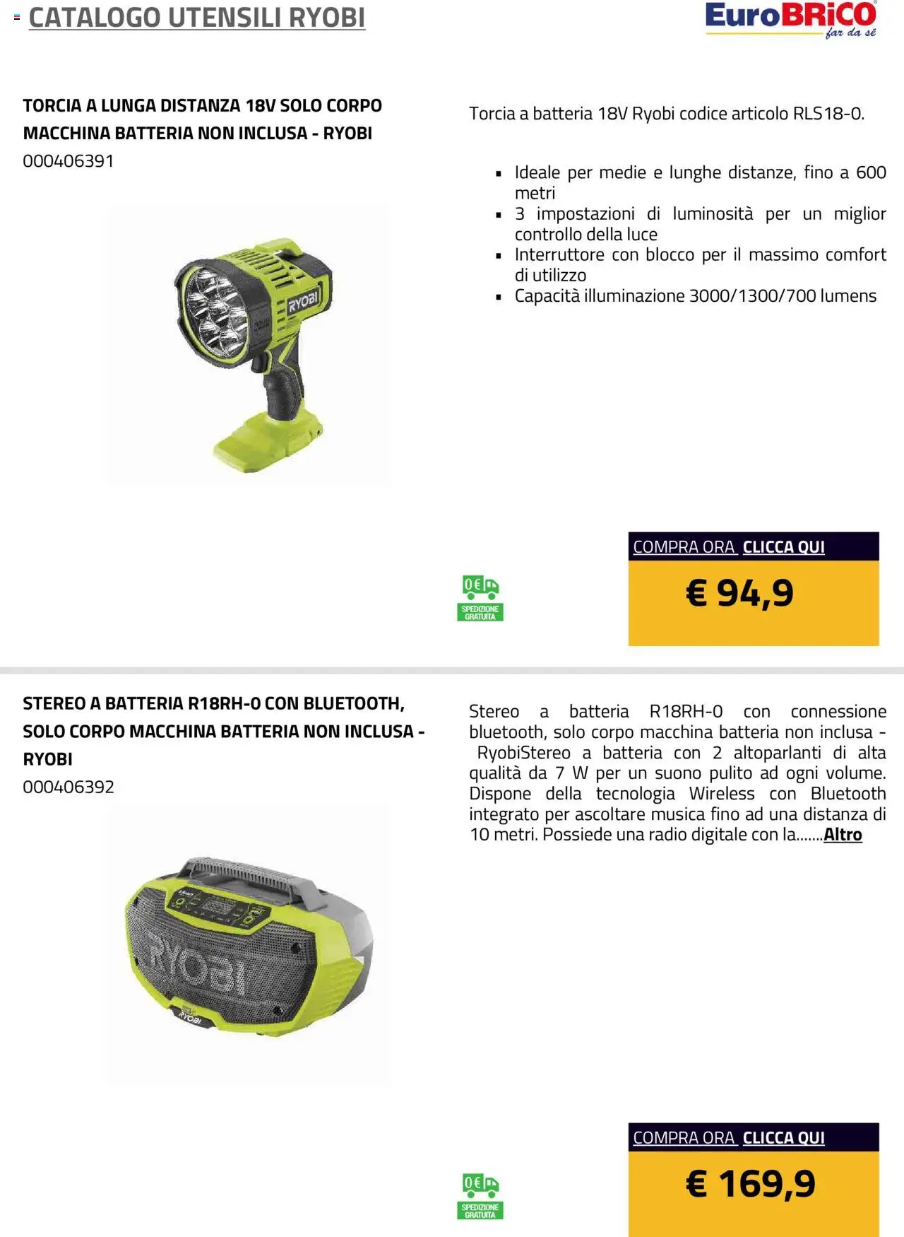 Eurobrico Utensili Ryobi catalogo - pagina 57 - valido dal 23/07/2025