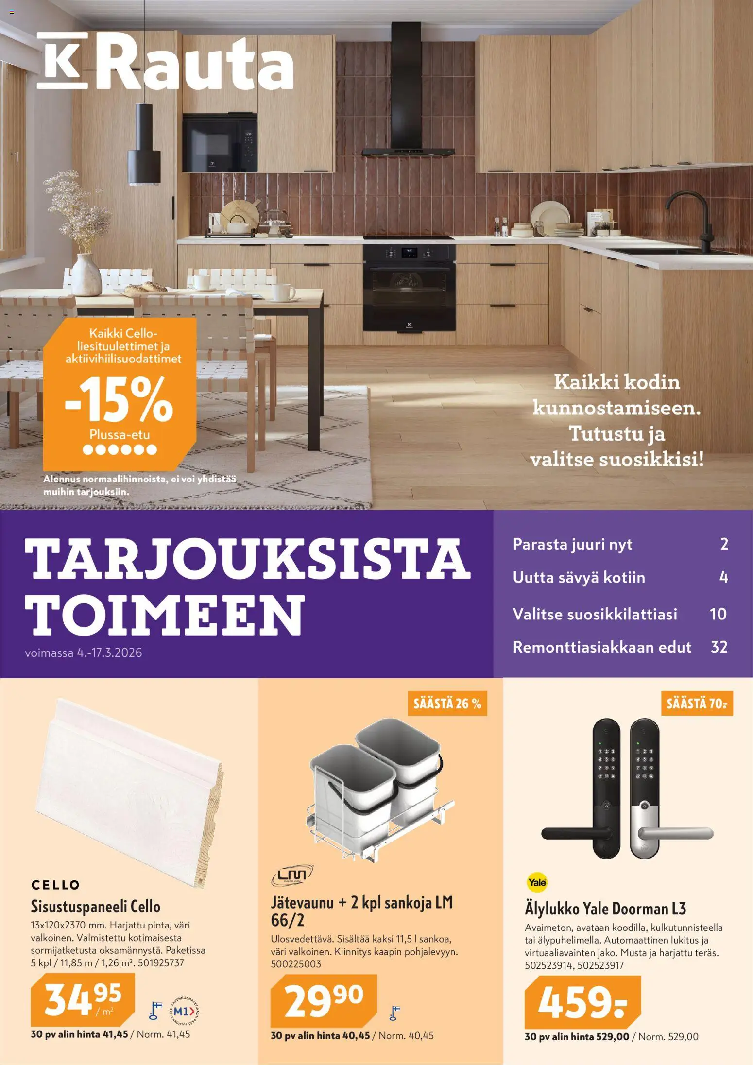 K-Rauta tarjoukset - sivu 1- voimassa alkaen 04/03/2026