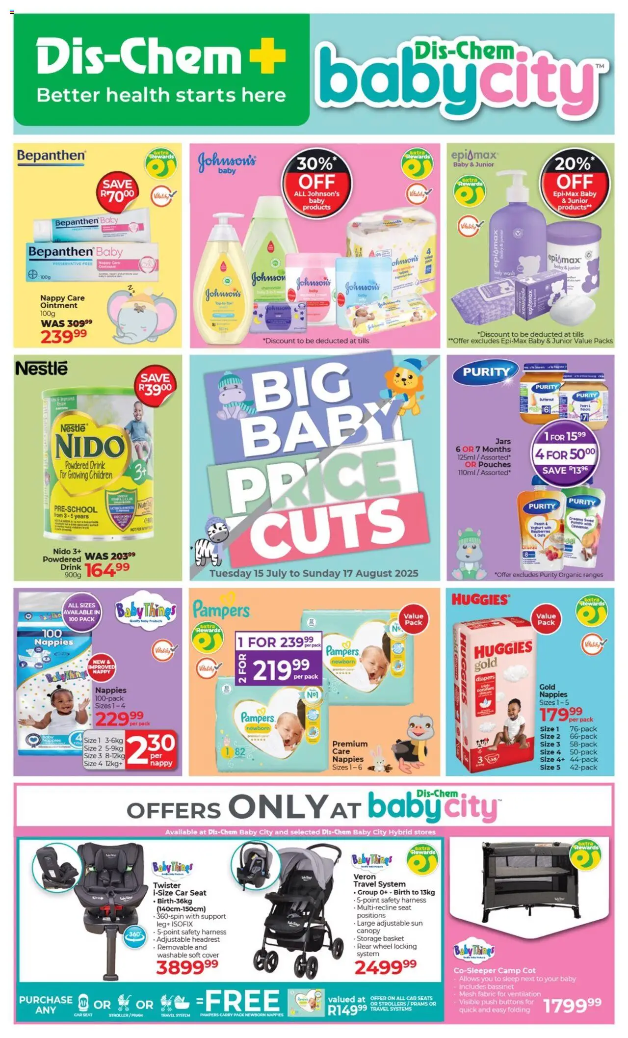 Dis-Chem Big Baby Price Cuts - page 1- valid from 15/07/2025