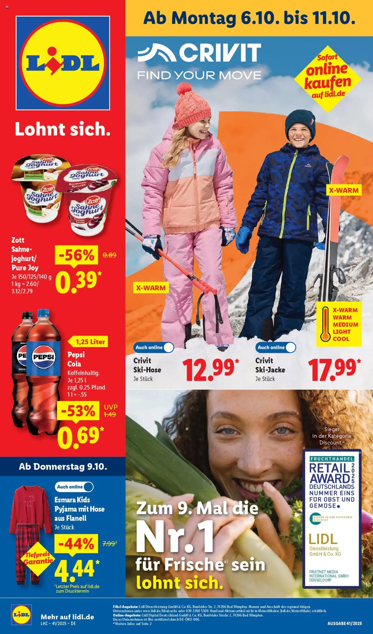 Lidl Prospekt 	 - Seite 1 - gültig ab 06.10.2025