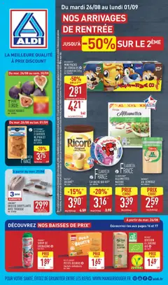 Aperçu Aldi catalogue semaine 35 valable à partir du 26/08/2025