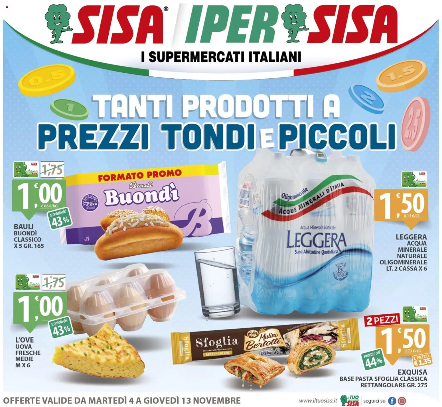 Volantino SISA	 - pagina 1 - valido dal 04/11/2025