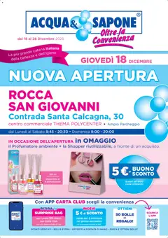 Anteprima Acqua e Sapone Rocca San Giovanni catalogo valida dal 18/12/2025