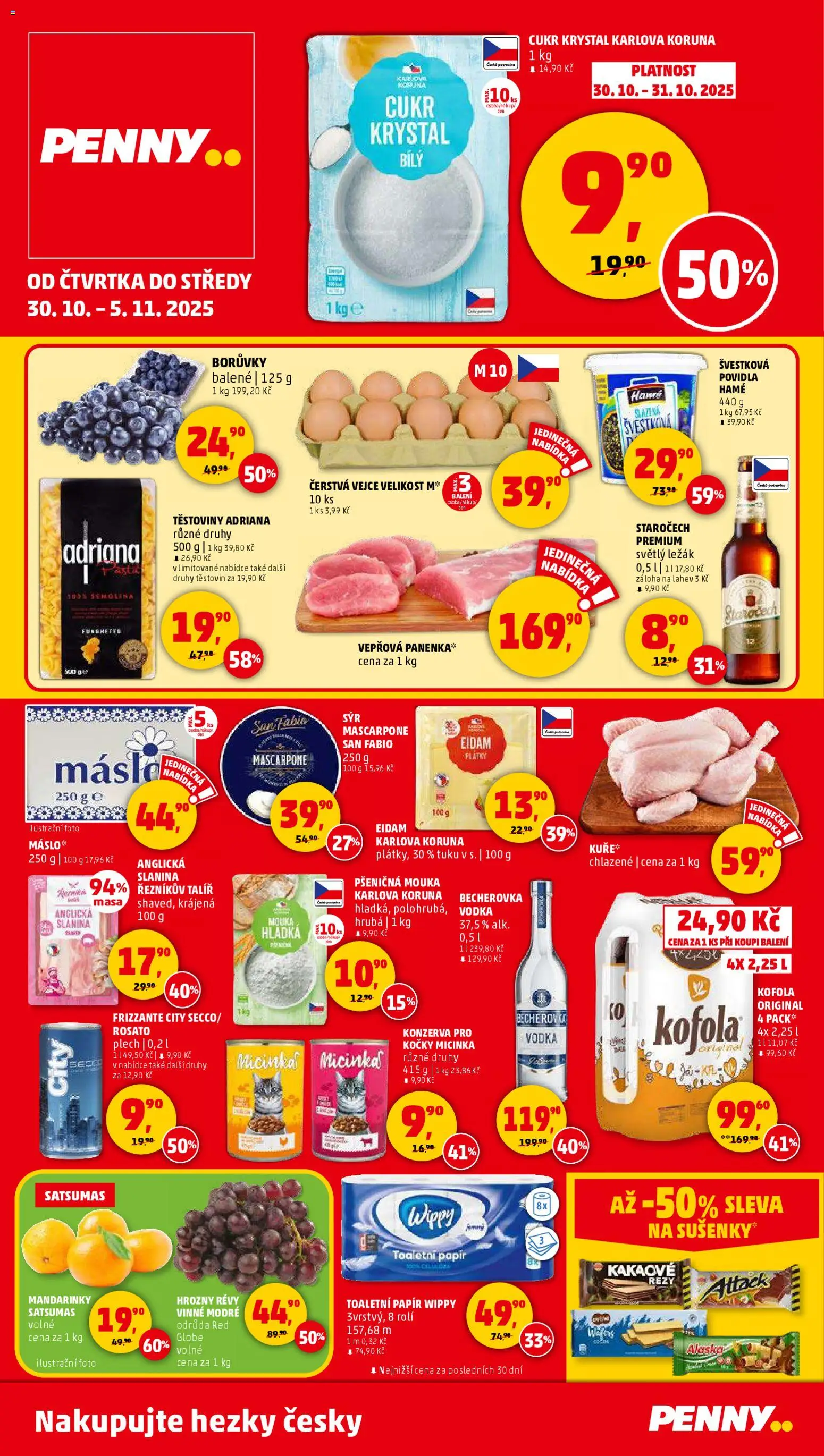 Penny Market leták - Čtvrtečník - strana 1- platný od 30.10.2025