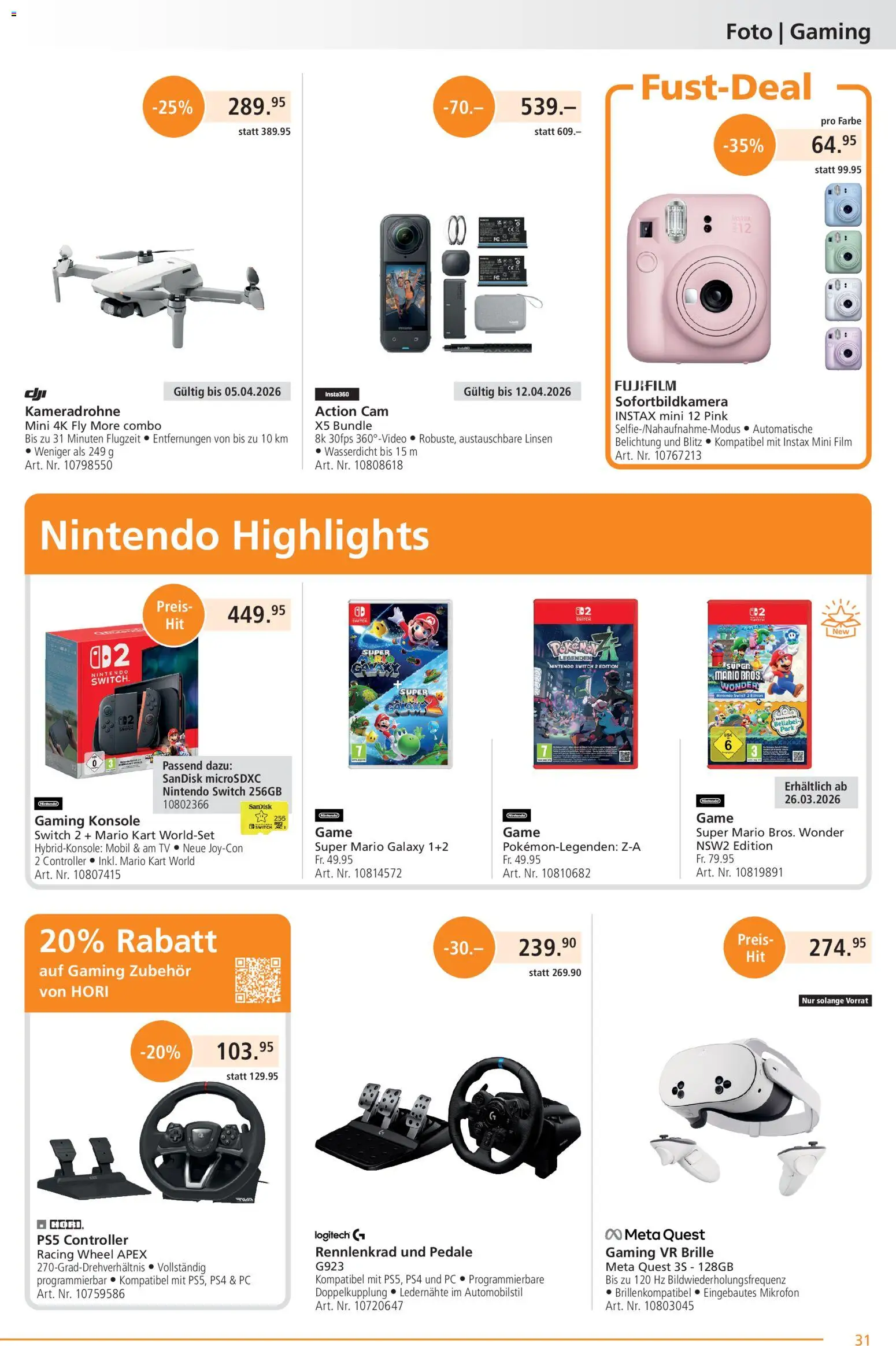 Fust aktionen - page 31- valid from 23.03.2026