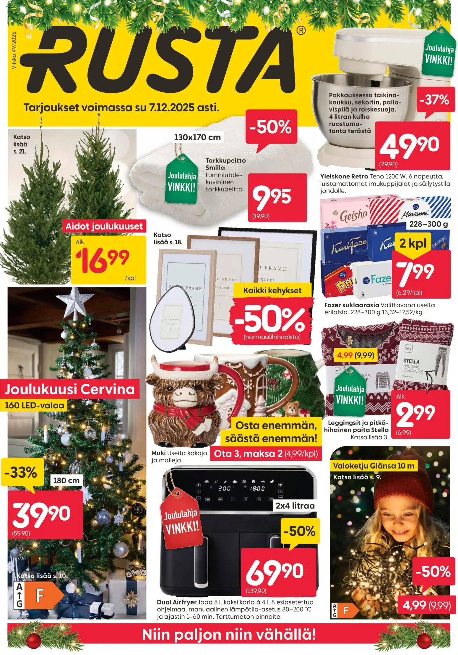 Rusta tarjoukset - sivu 1- voimassa alkaen 01/12/2025