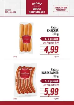 Vorschau Radatz Würstchen gültig ab 19.01.2026