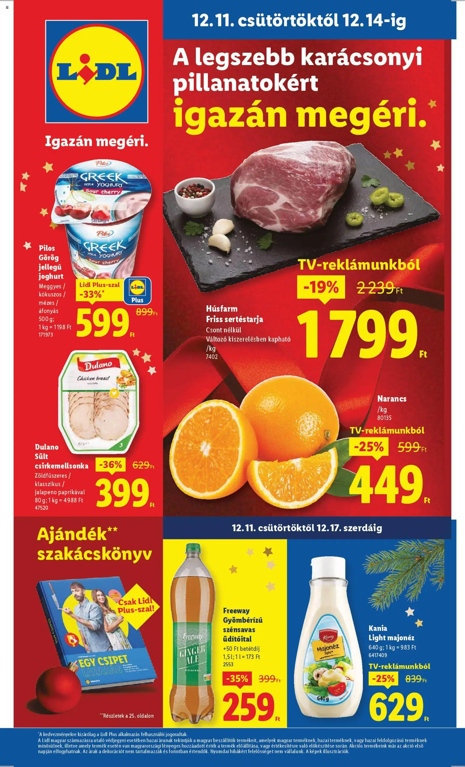 Lidl Akciós újság - 1oldal - érvényes 2025.12.11.-tól