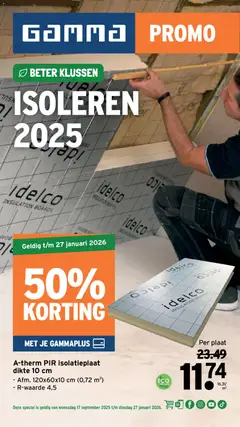 GAMMA - Isolatiespecial geldig vanaf 17/09/2025