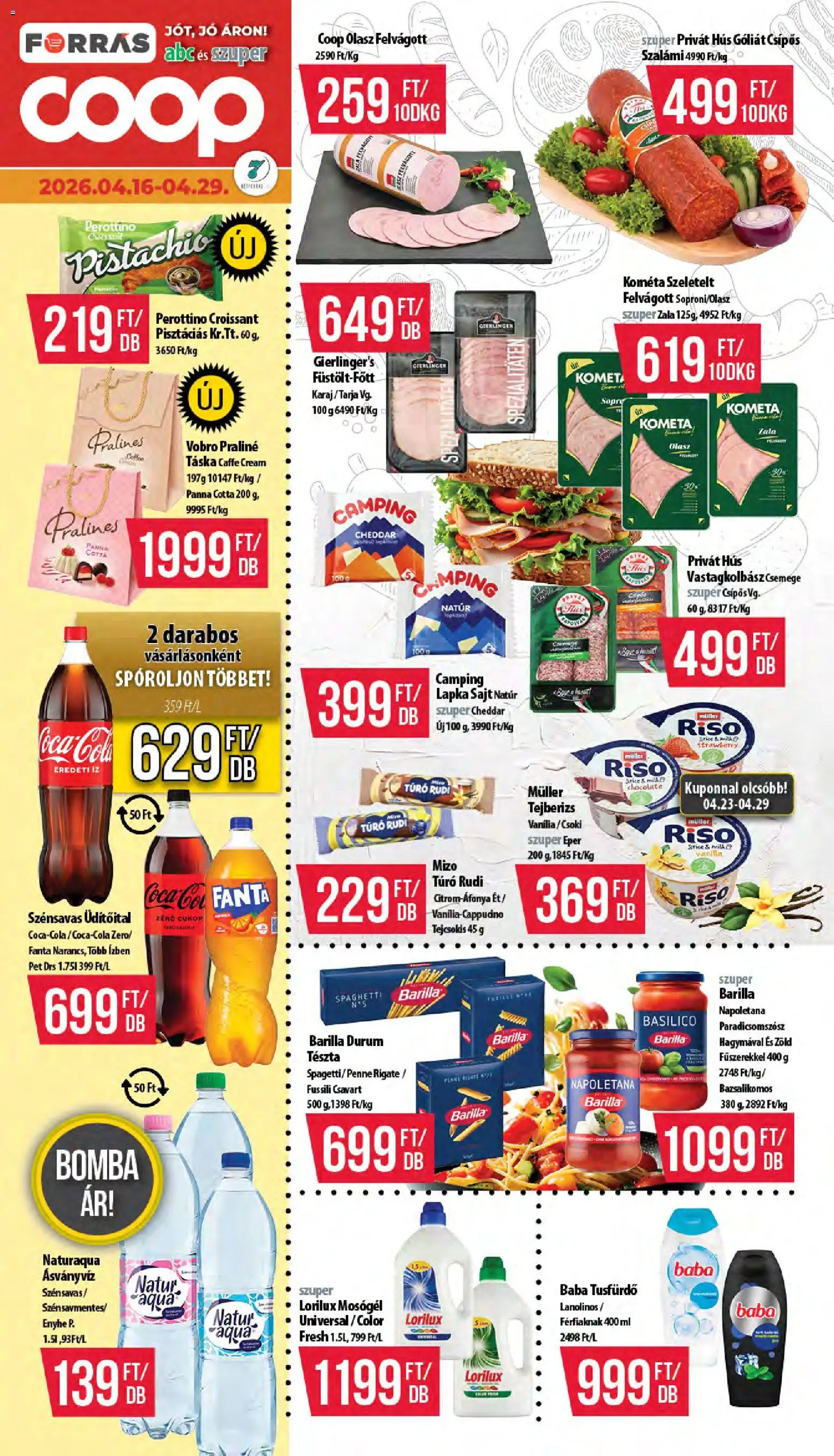COOP akciós újság - 1oldal - érvényes 2026.04.16.-tól
