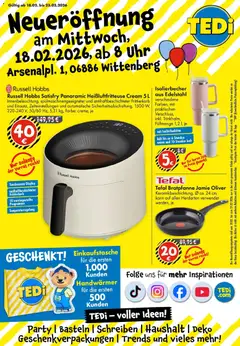 Vorschau TEDi  Prospekt Neueröffnung Wittenberg gültig ab 18.02.2026