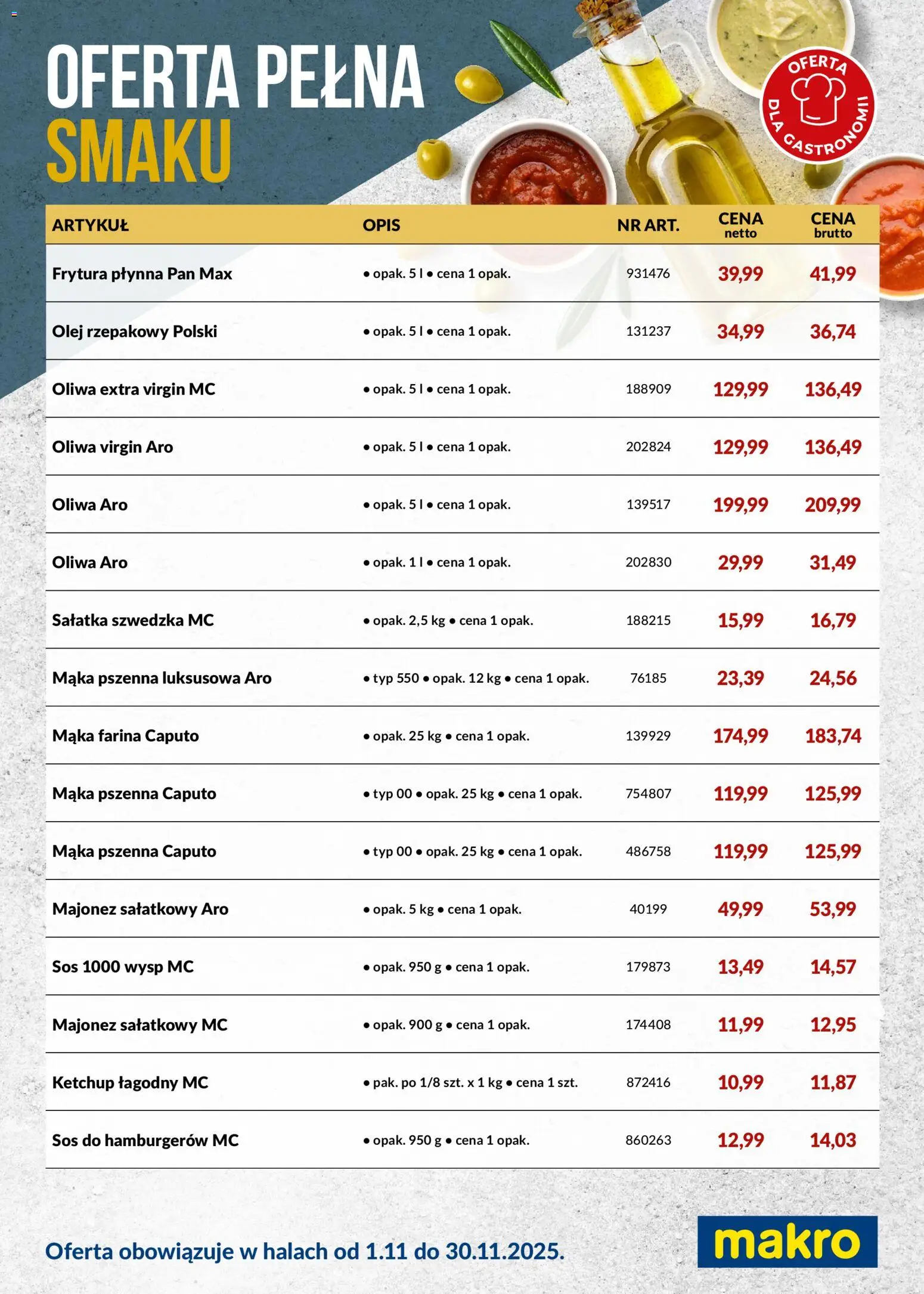 Makro Gazetka - Oferta pełna smaku - strona 1- ważny od 01.11.2025