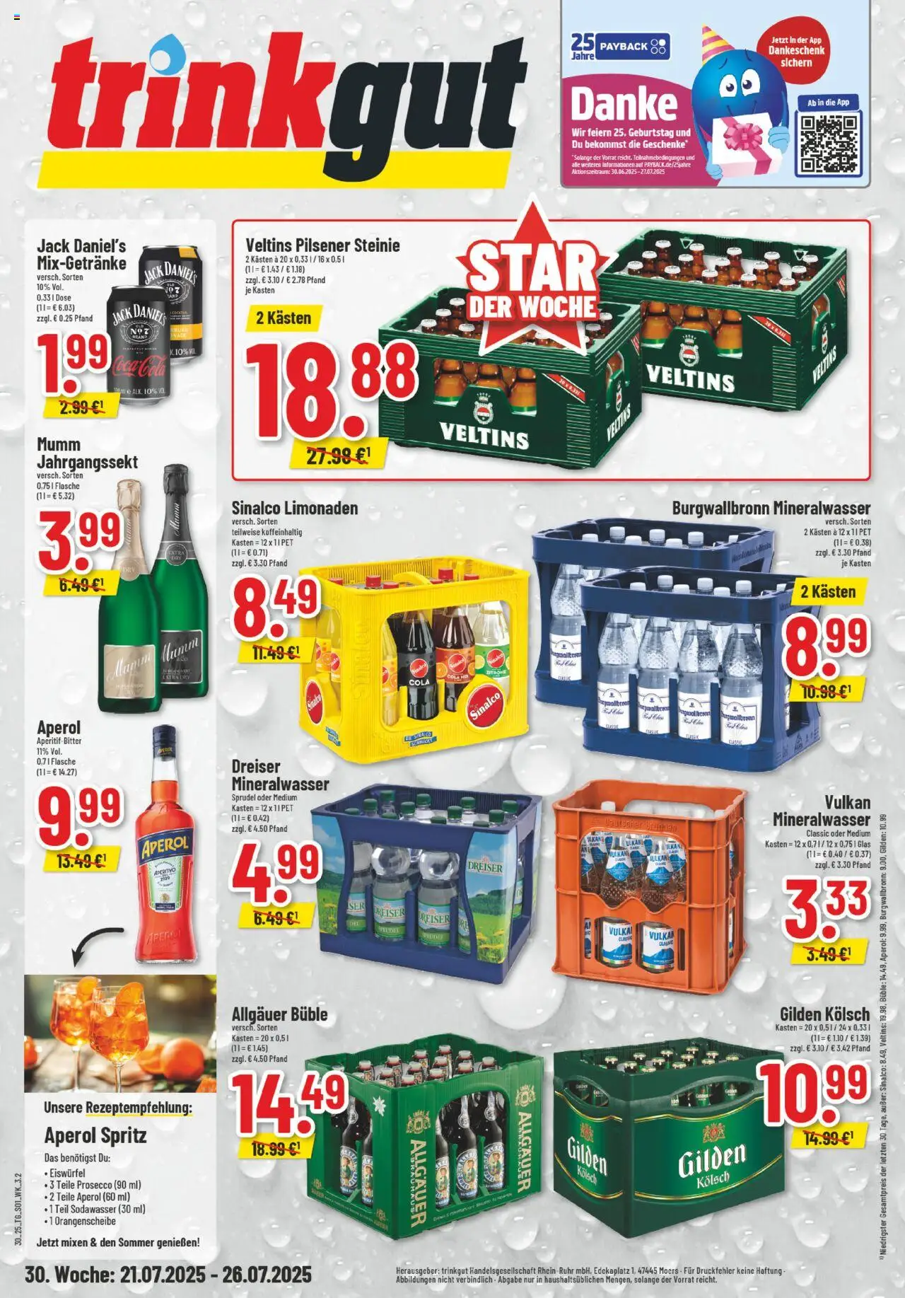 Trinkgut Prospekt - Seite 1 - gültig ab 21.07.2025