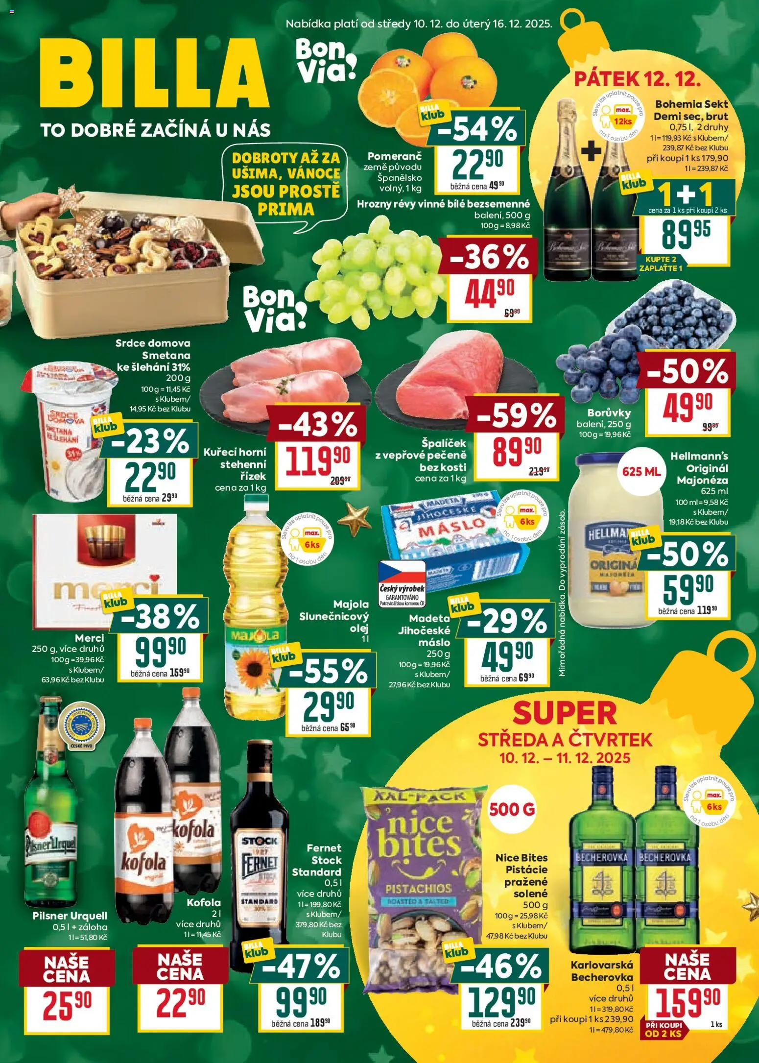 Billa Malý leták - strana 1- platný od 10.12.2025