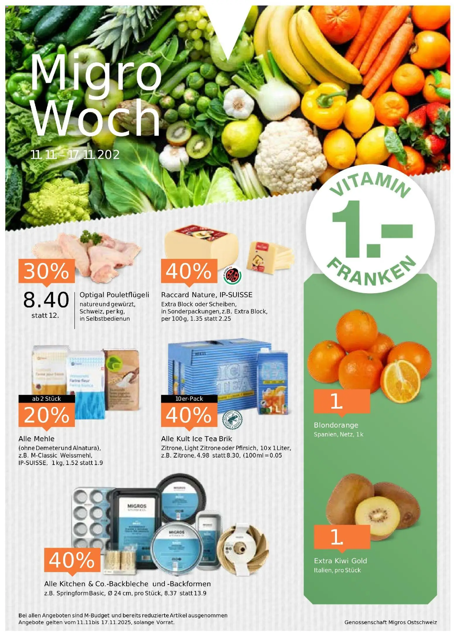 Migros Aktionen - Seite 1- gültig ab 11.11.2025