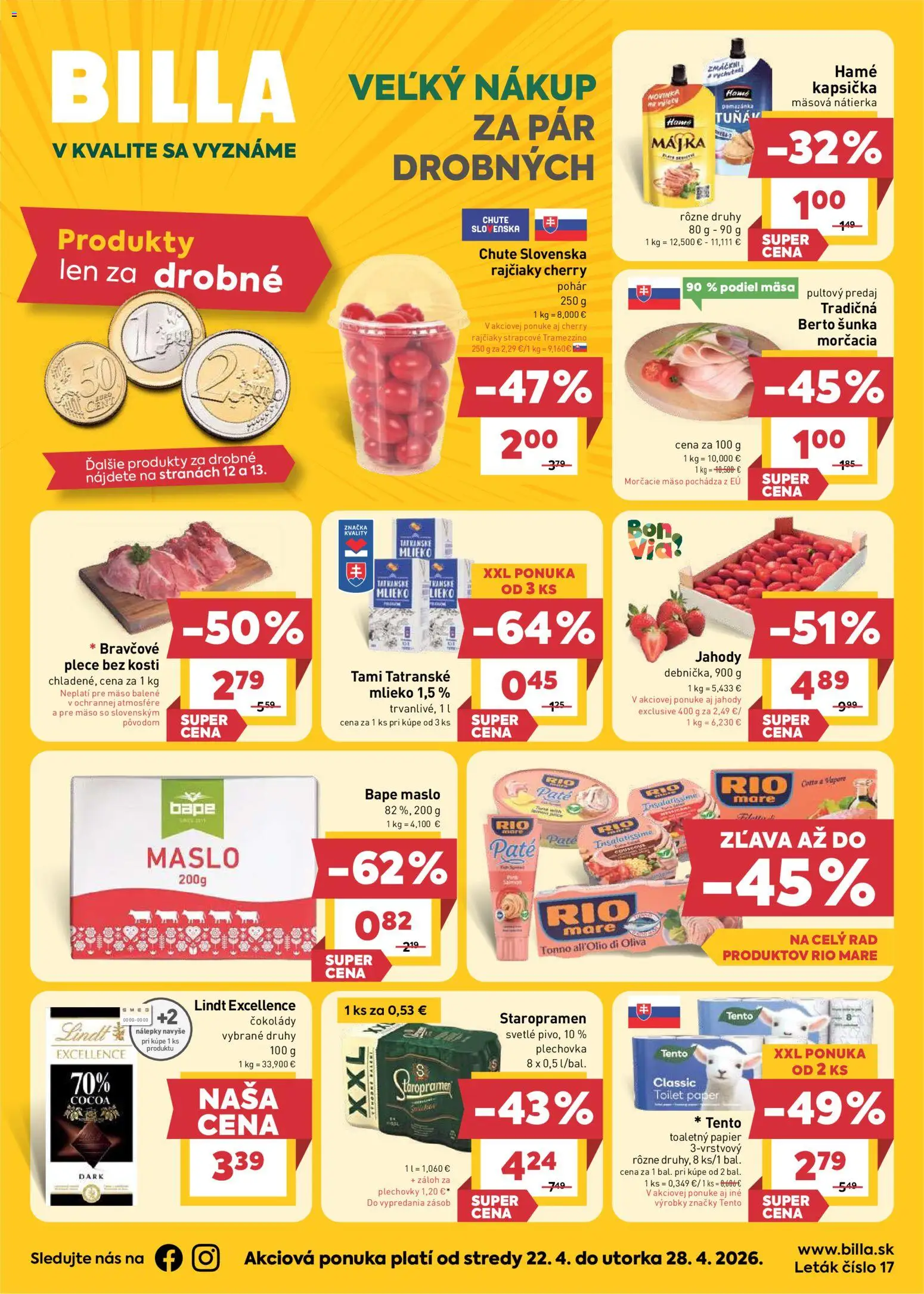 Billa leták - strana 1- platný od 22.04.2026