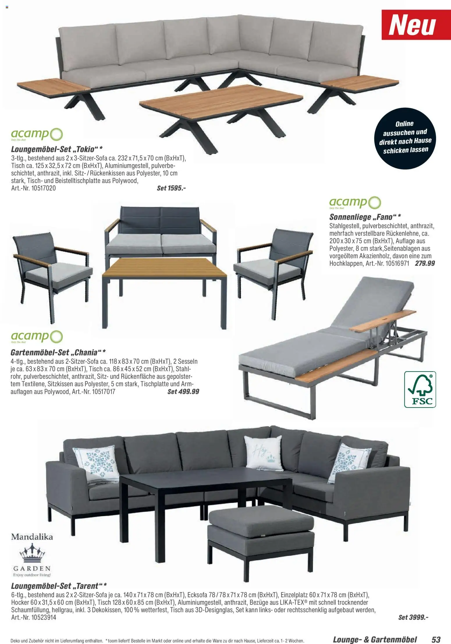 Toom Baumarkt  Gartenmöbel & Solar-Leuchten 2026 - Seite 53 - gültig ab 01.01.2026