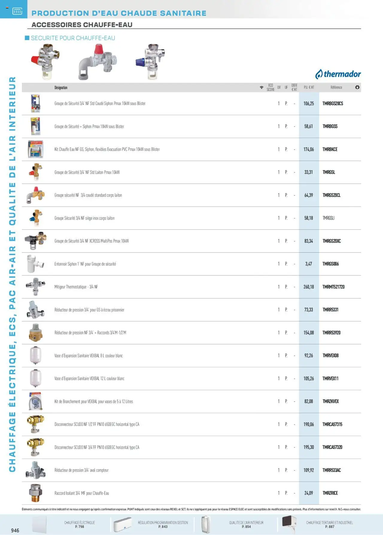 Rexel - Chauffage Électrique, ECS, PAC AIR-AIR Et Qualite De L´Air Interieur - page 152 - valable à partir du 16/07/2025