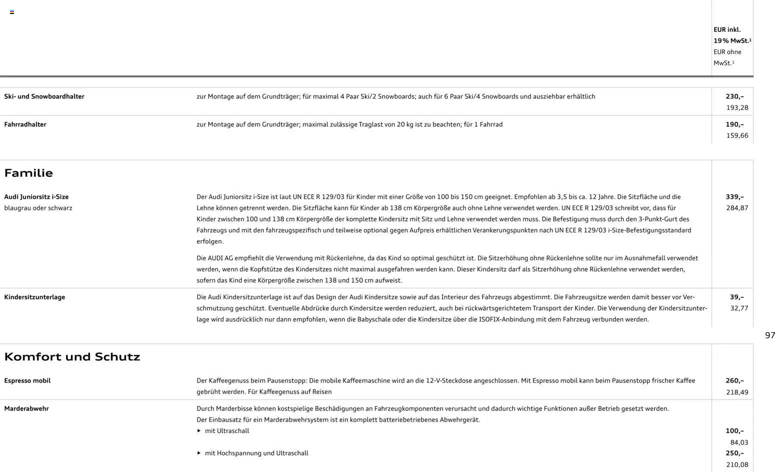 Audi A1 Sportback / A1 allstreet - Seite 97 - gültig ab 28.10.2025