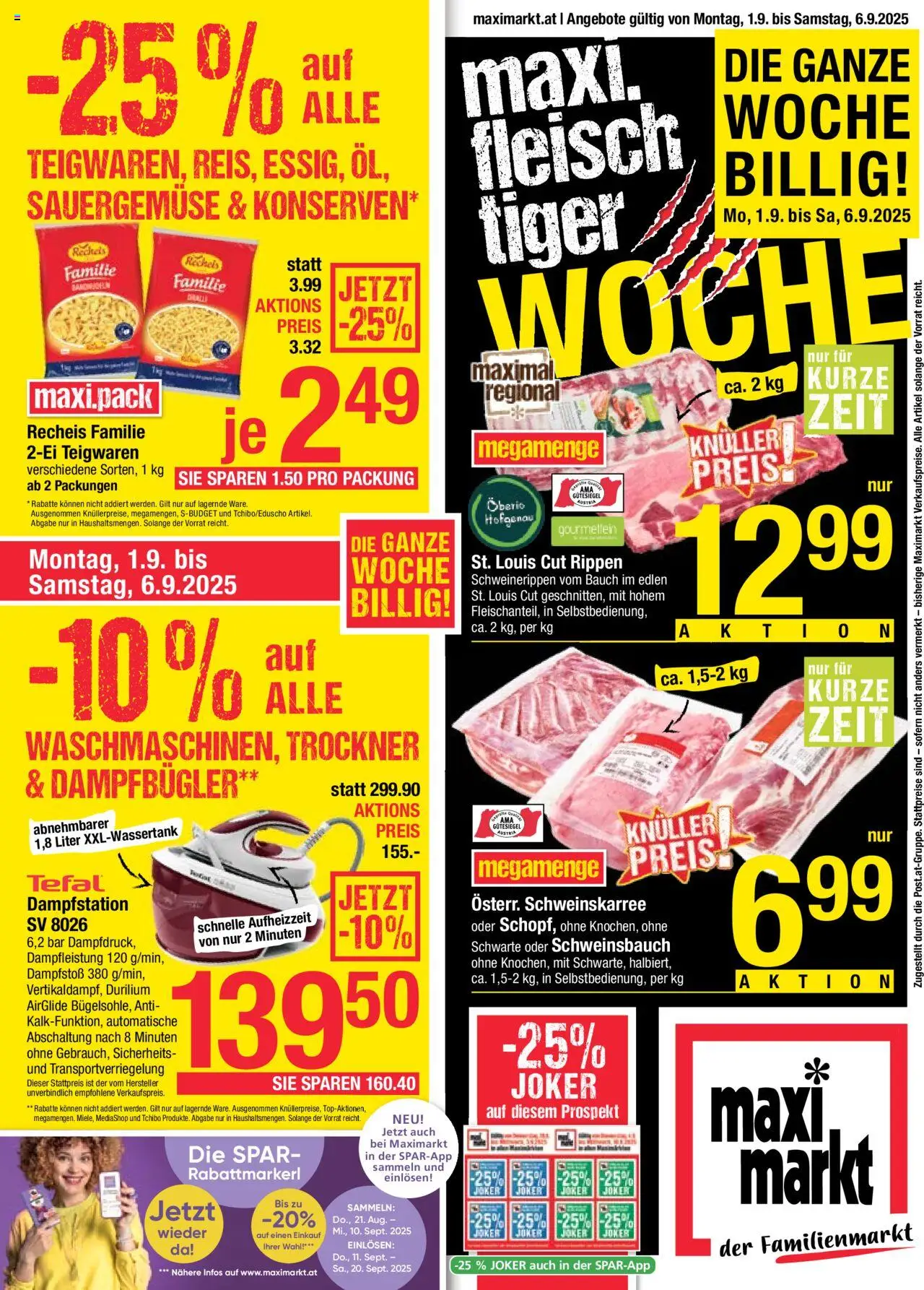 Maximarkt Flugblatt - Seite 1- gültig ab 01.09.2025