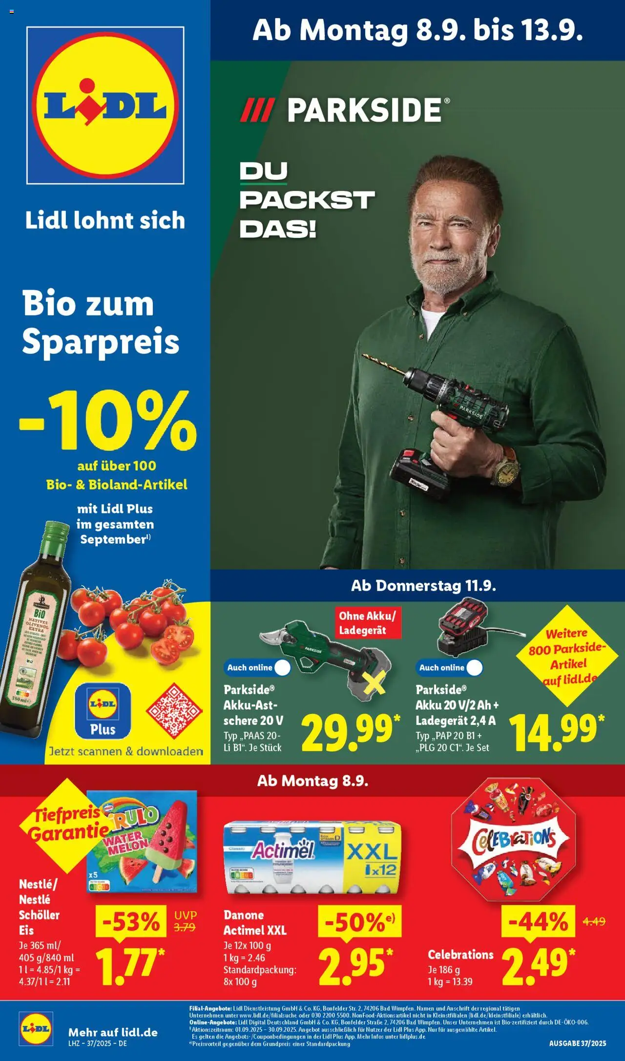 Lidl Prospekt 	 - Seite 1 - gültig ab 08.09.2025