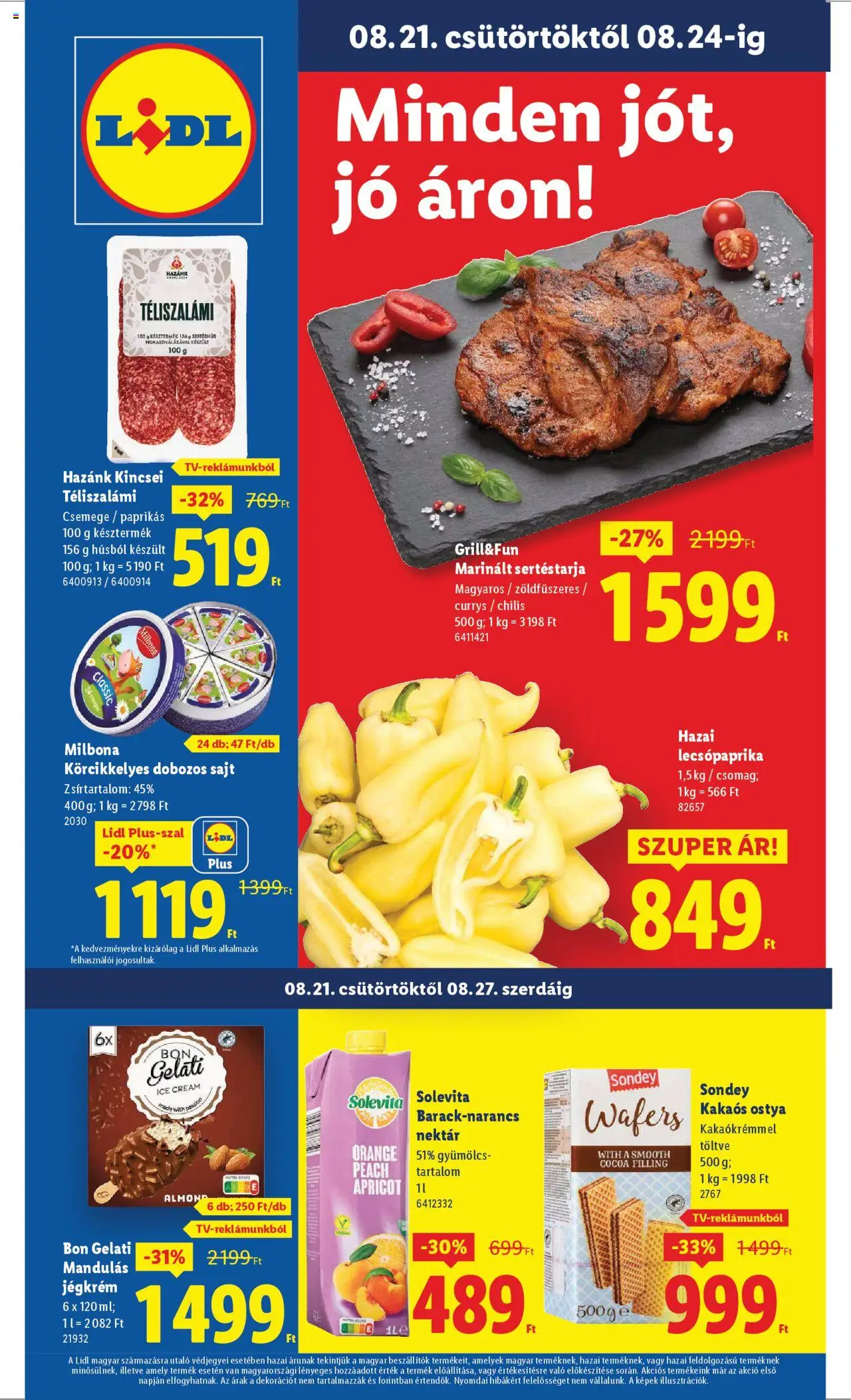 Lidl Akciós újság - 1oldal - érvényes 2025.08.21.-tól