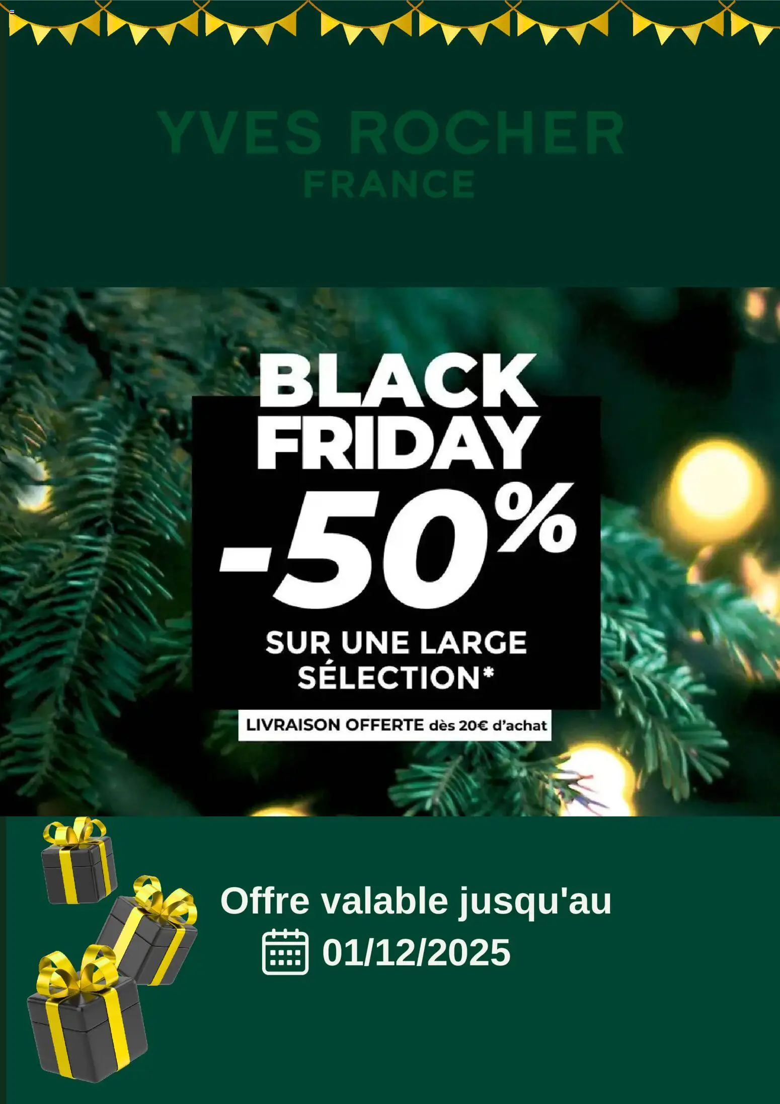 Yves Rocher Black Friday - page 1 - valable à partir du 17/11/2025