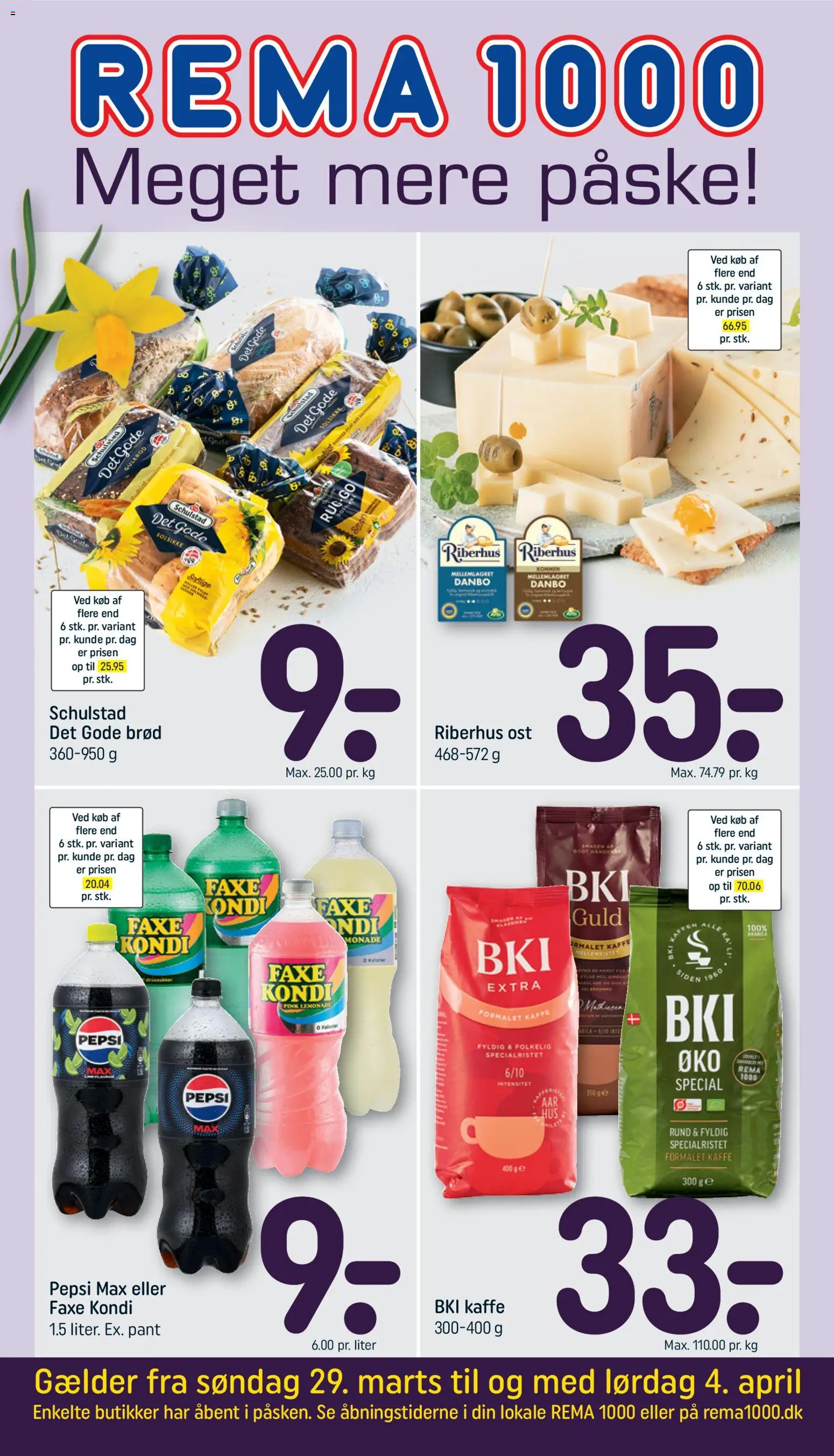 Rema 1000 - Tilbudsavis uge 14 - side 1- gyldig fra 28/03/2026