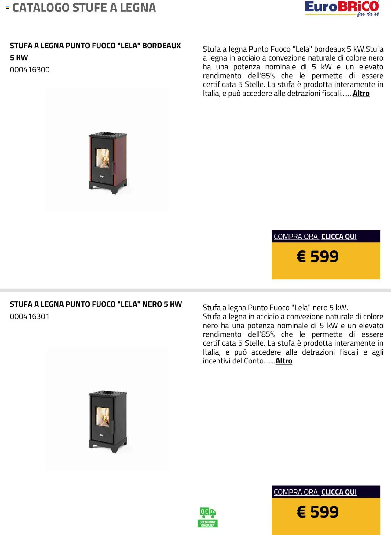 Eurobrico Stufe a Legna catalogo - pagina 22 - valido dal 23/07/2025