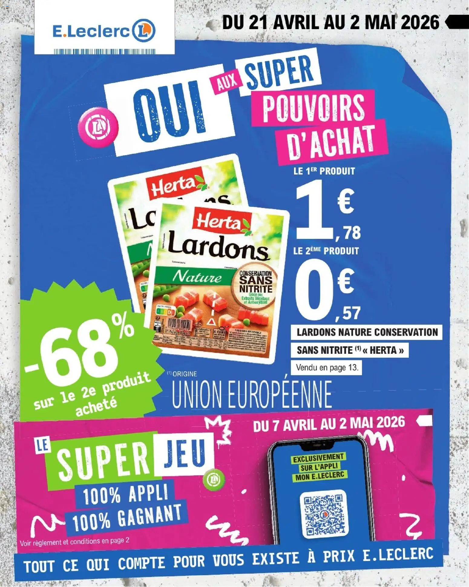 E.Leclerc catalogue de la semaine 17 - page 1 - valable à partir du 21/04/2026