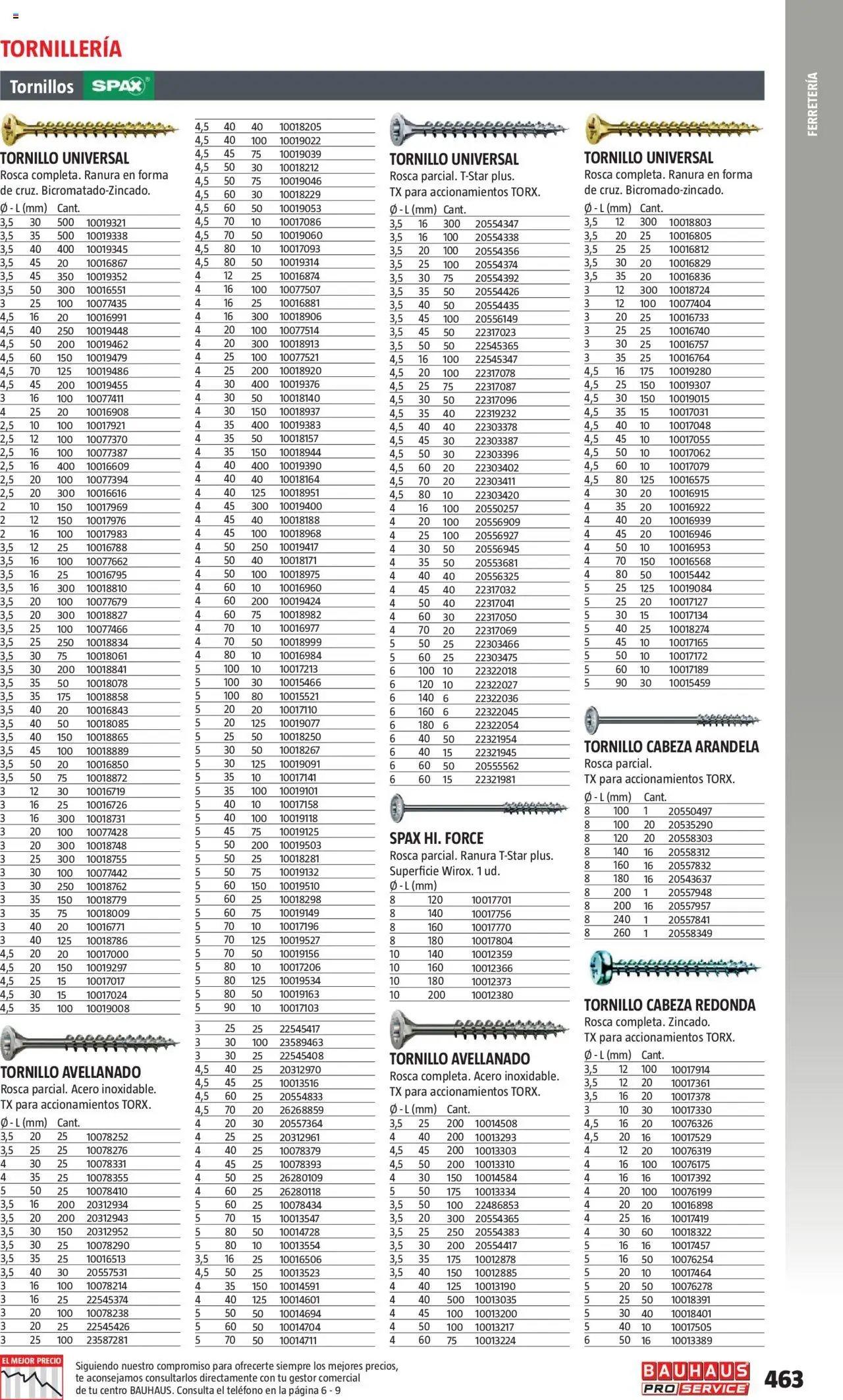 Bauhaus - ProService  - Página de 463 - Válido desde 24/02/2025