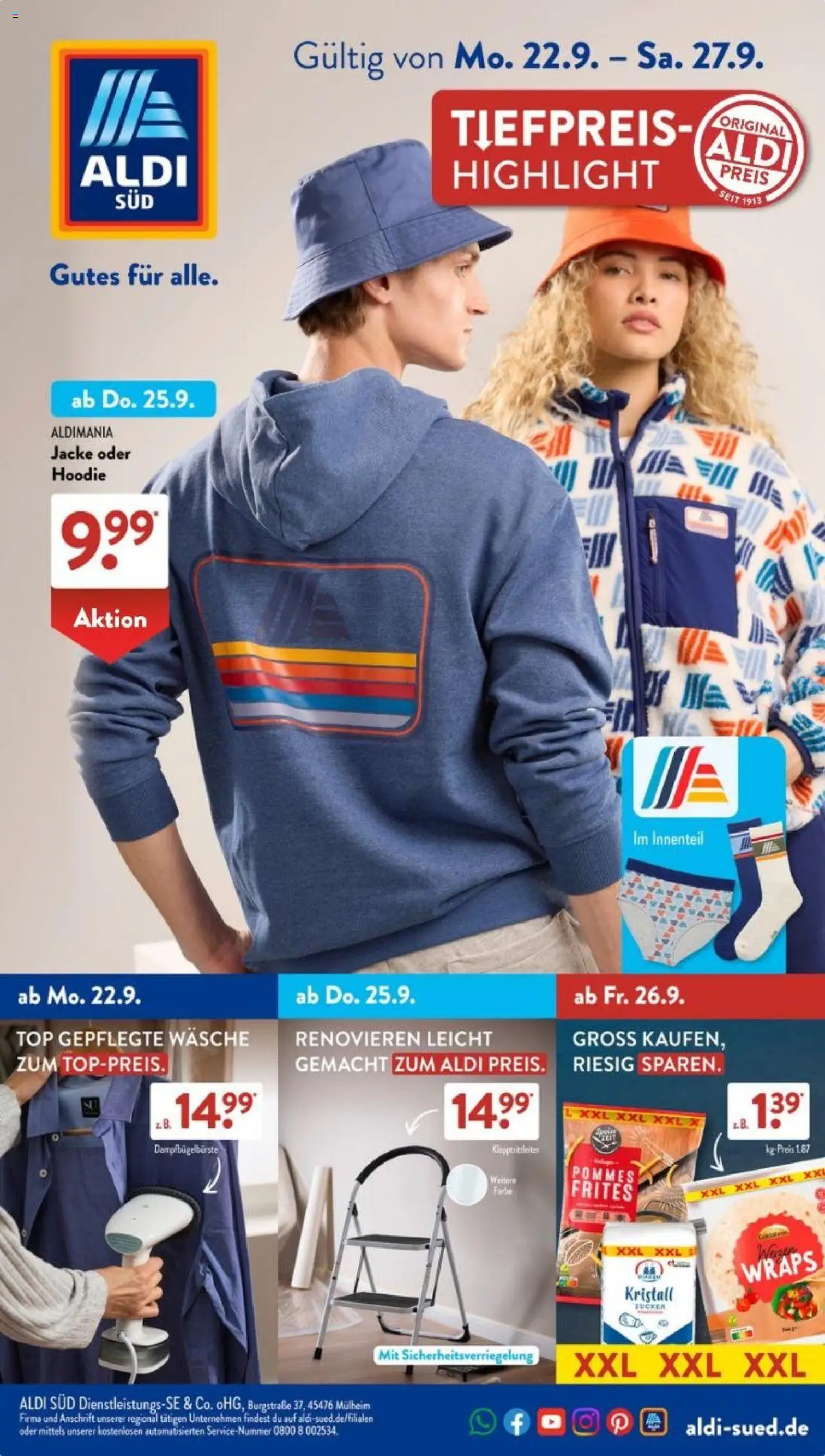 Aldi Süd Prospekt 	 - Seite 1 - gültig ab 22.09.2025