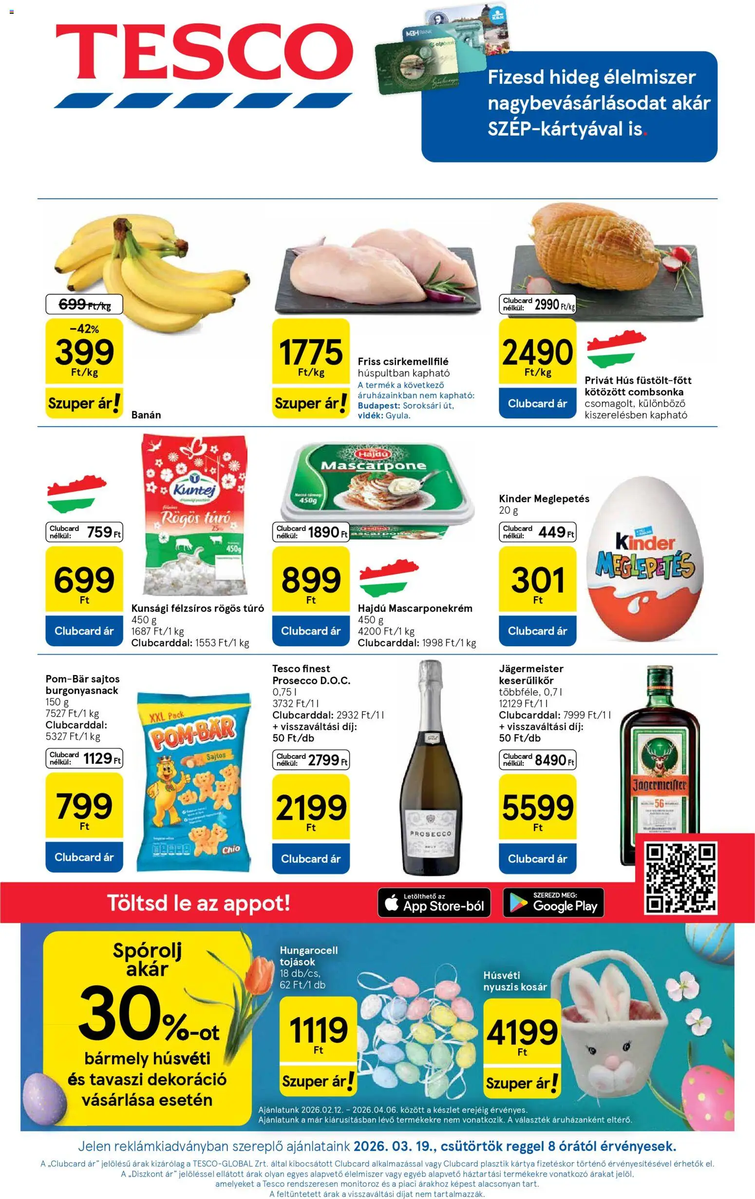Tesco aktuális akciós újság - 1oldal - érvényes 2026.03.19.-tól