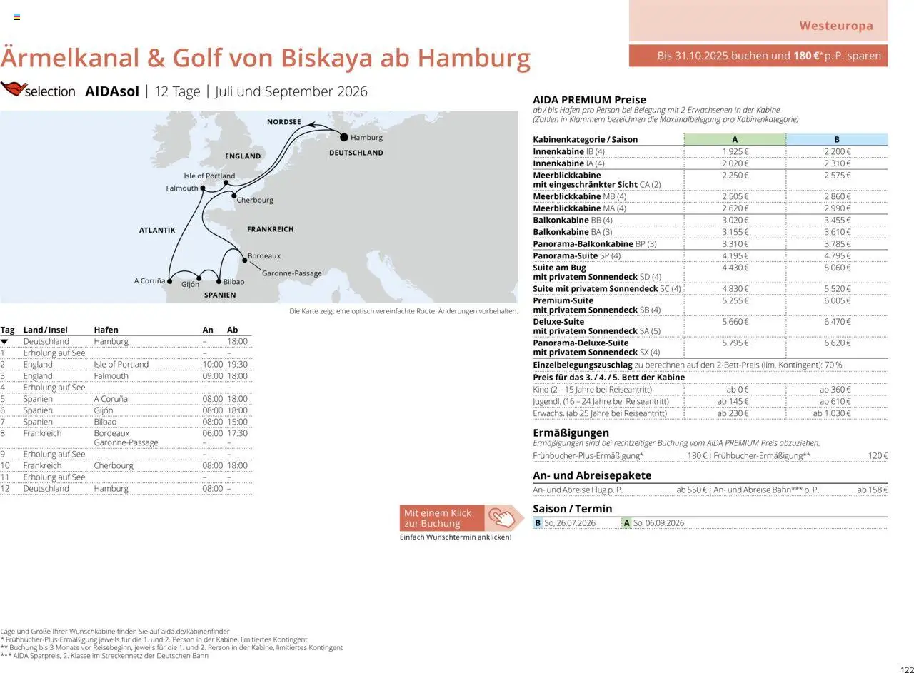 Aida Sommer 2026 - Seite 122 - gültig ab 01.03.2026