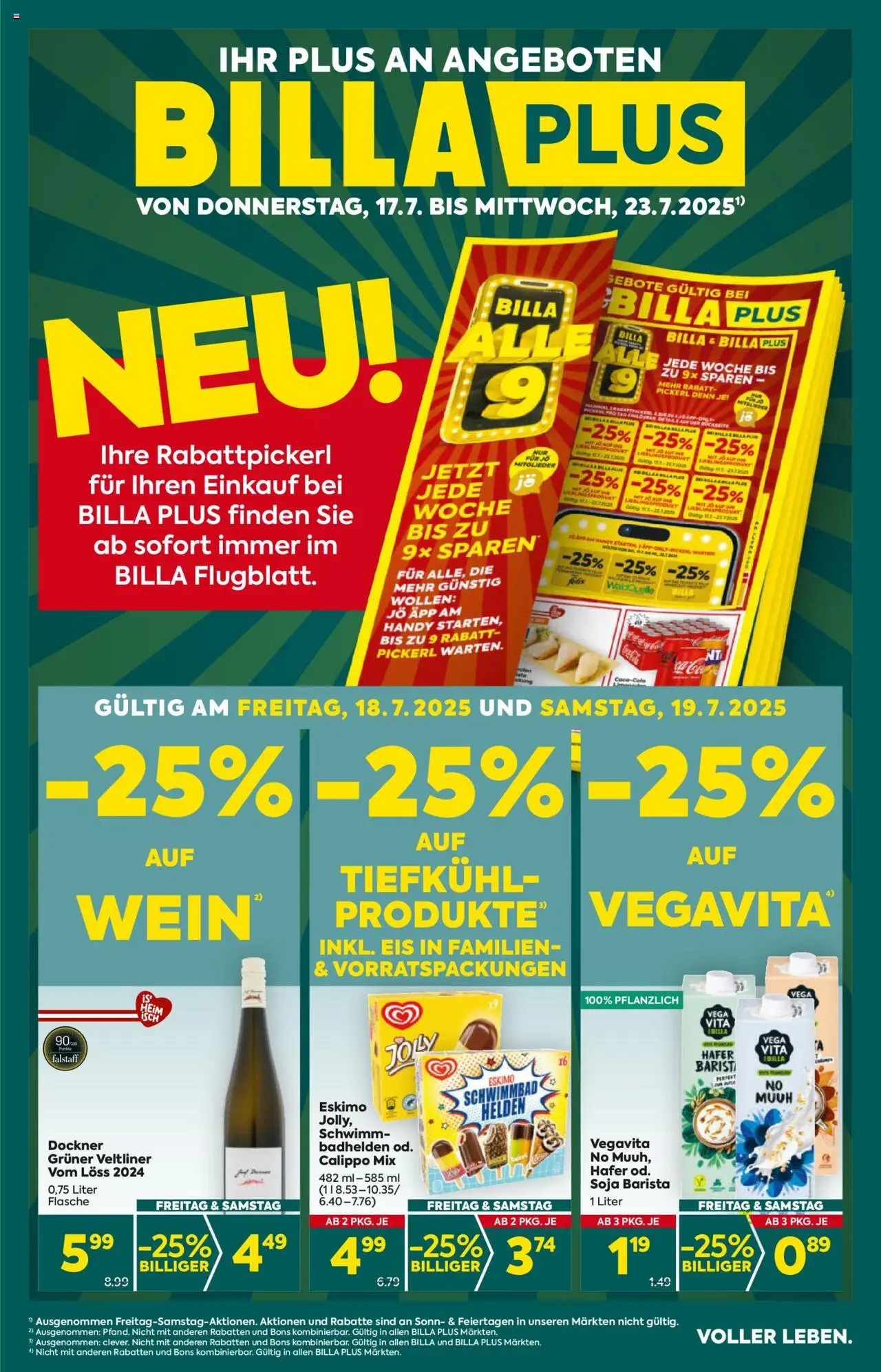 Billa Plus Flugblatt - Seite 1- gültig ab 17.07.2025
