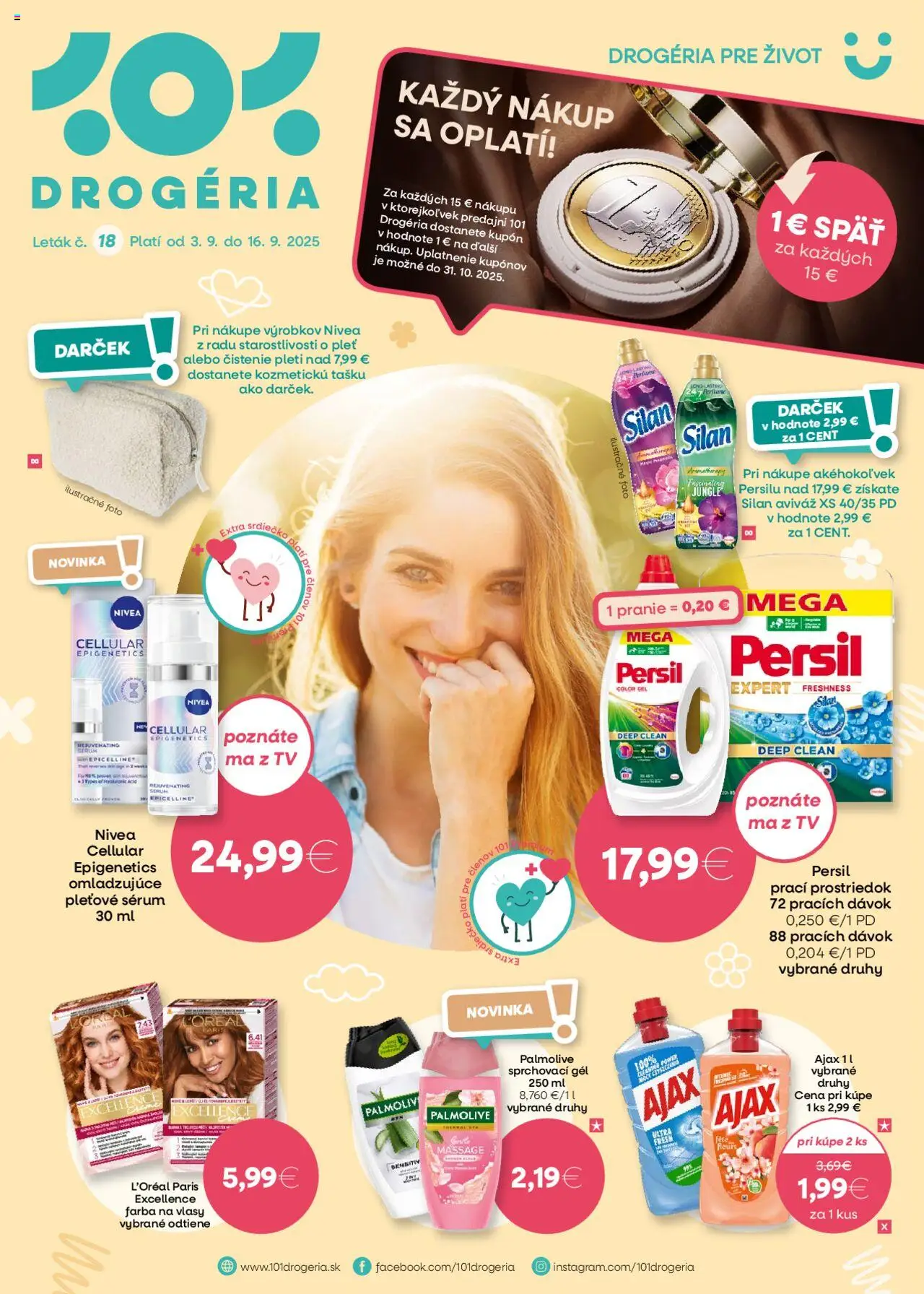 101 drogerie leták - strana 1- platný od 03.09.2025