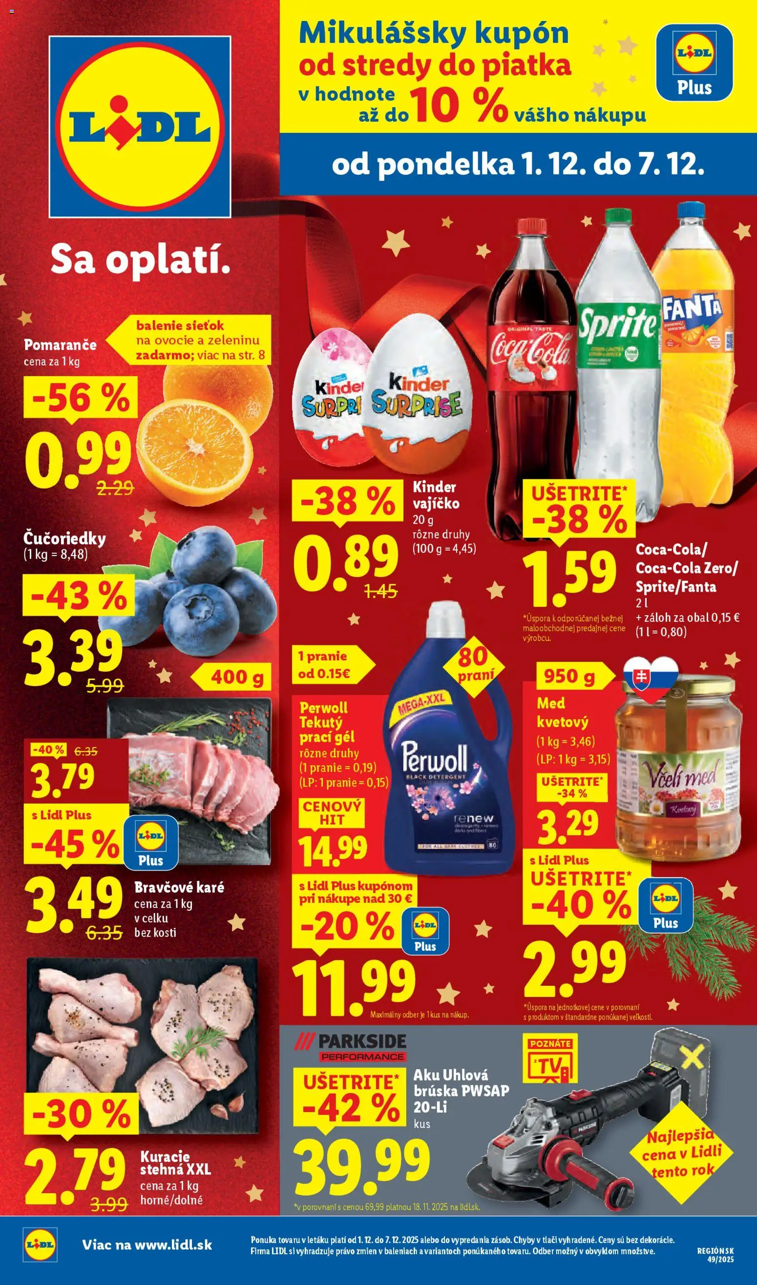Lidl leták - strana 1- platný od 01.12.2025