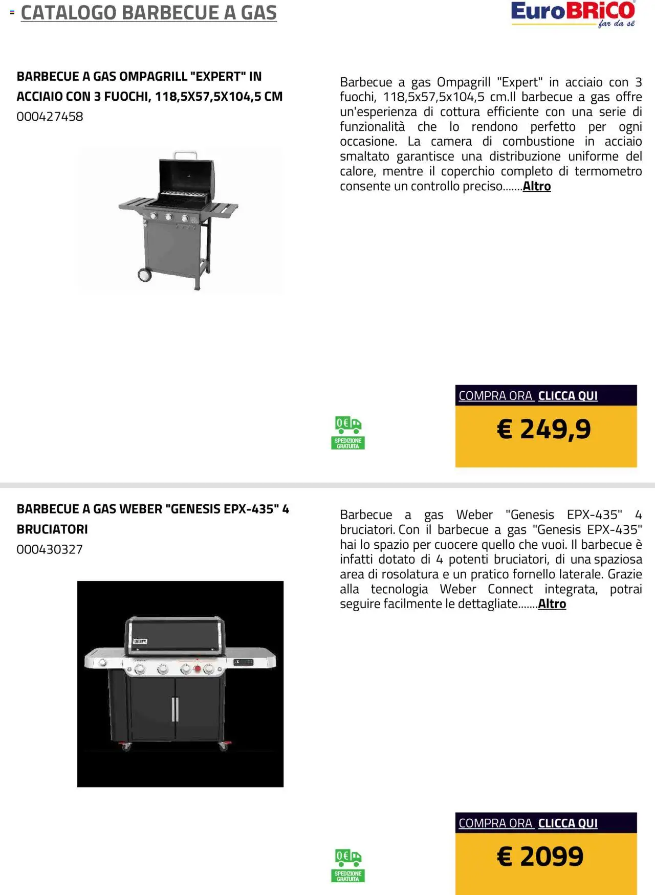 Eurobrico Barbecue a Gas catalogo - pagina 44 - valido dal 23/07/2025
